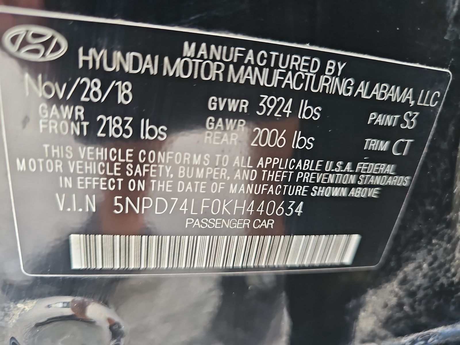 2019 Hyundai Elantra SE FWD