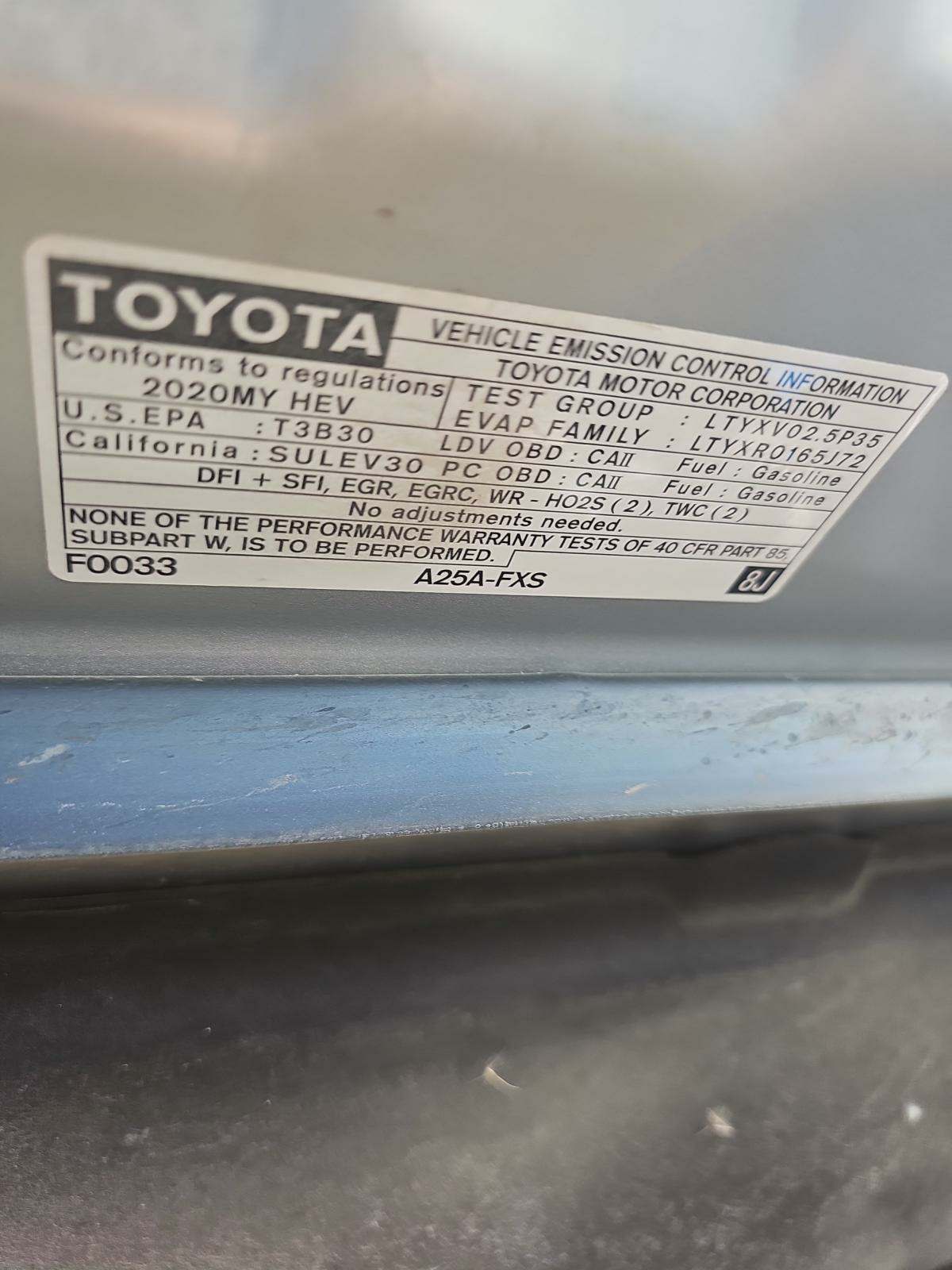 2020 Toyota Camry Hybrid SE FWD