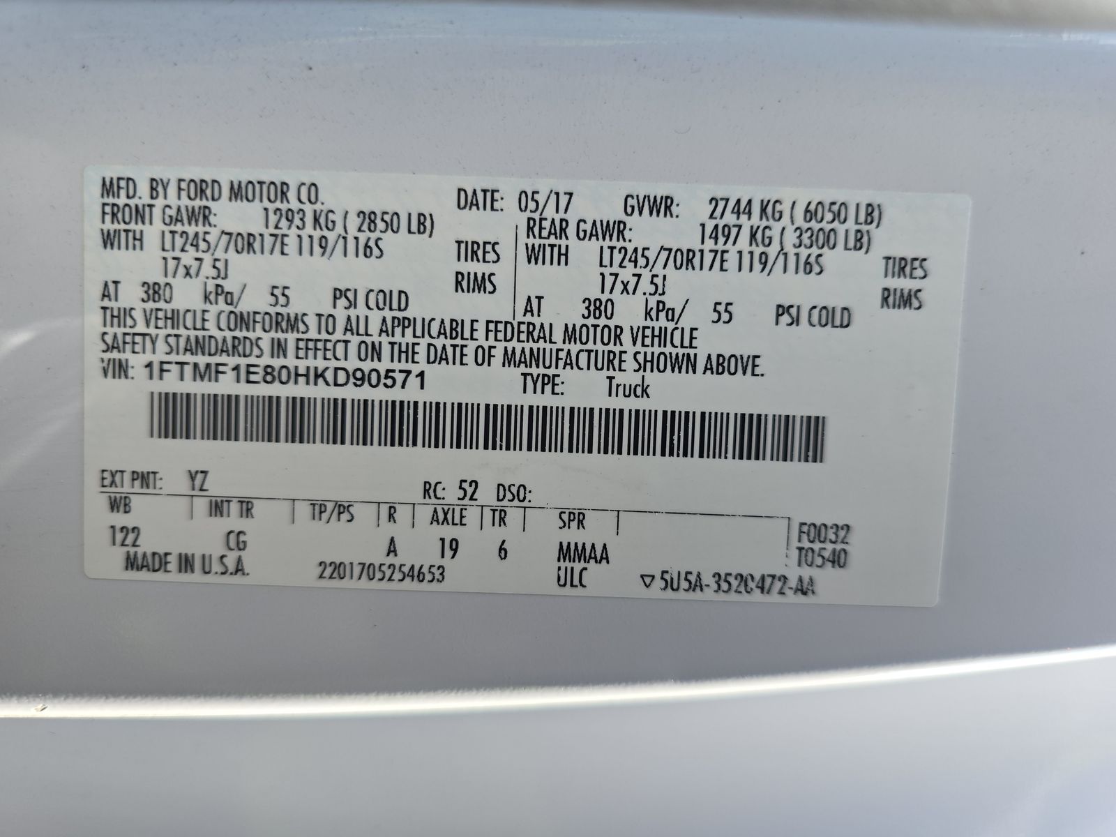 2017 Ford F-150 XL AWD