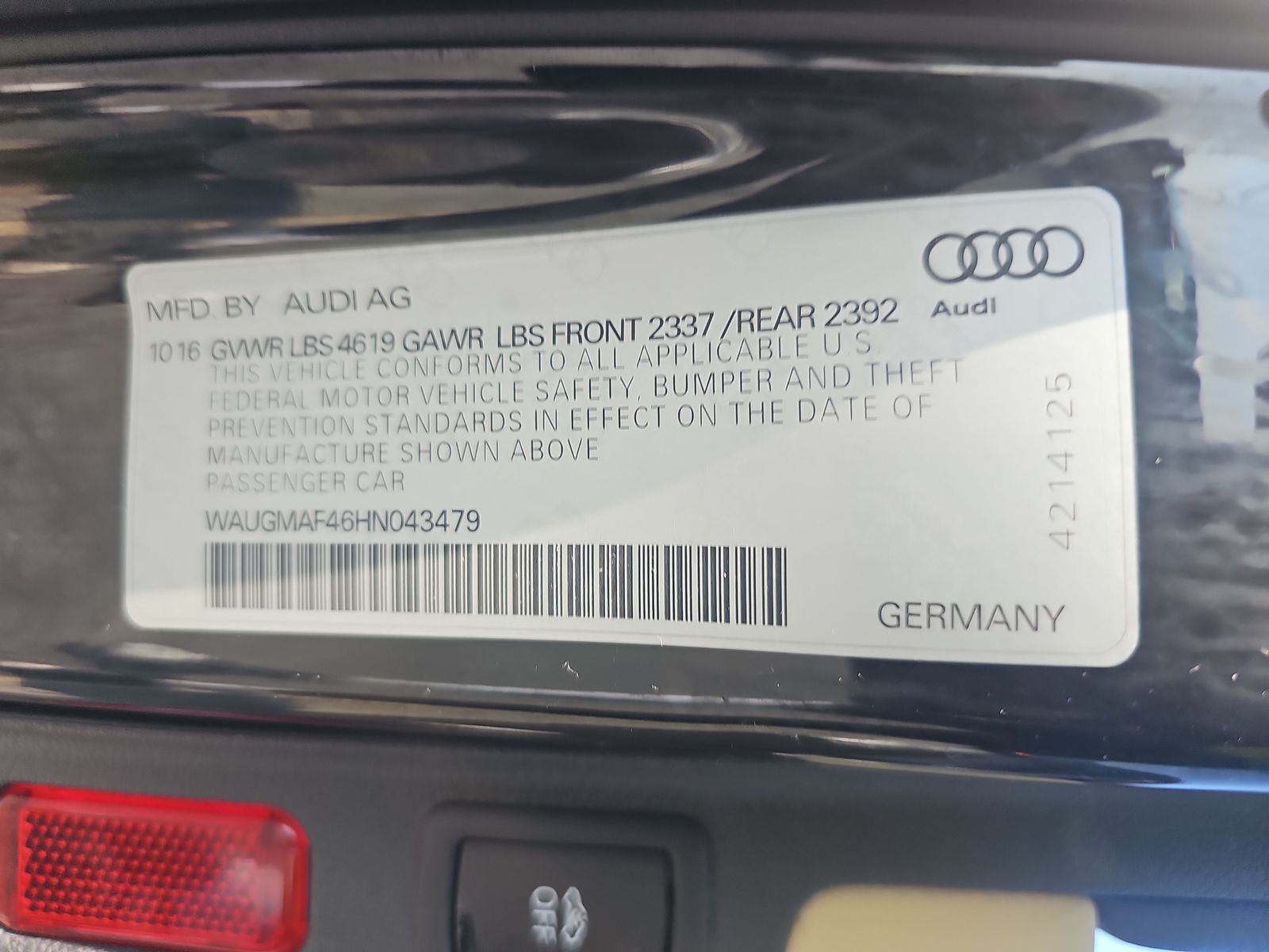 2017 Audi A4 ultra Premium FWD