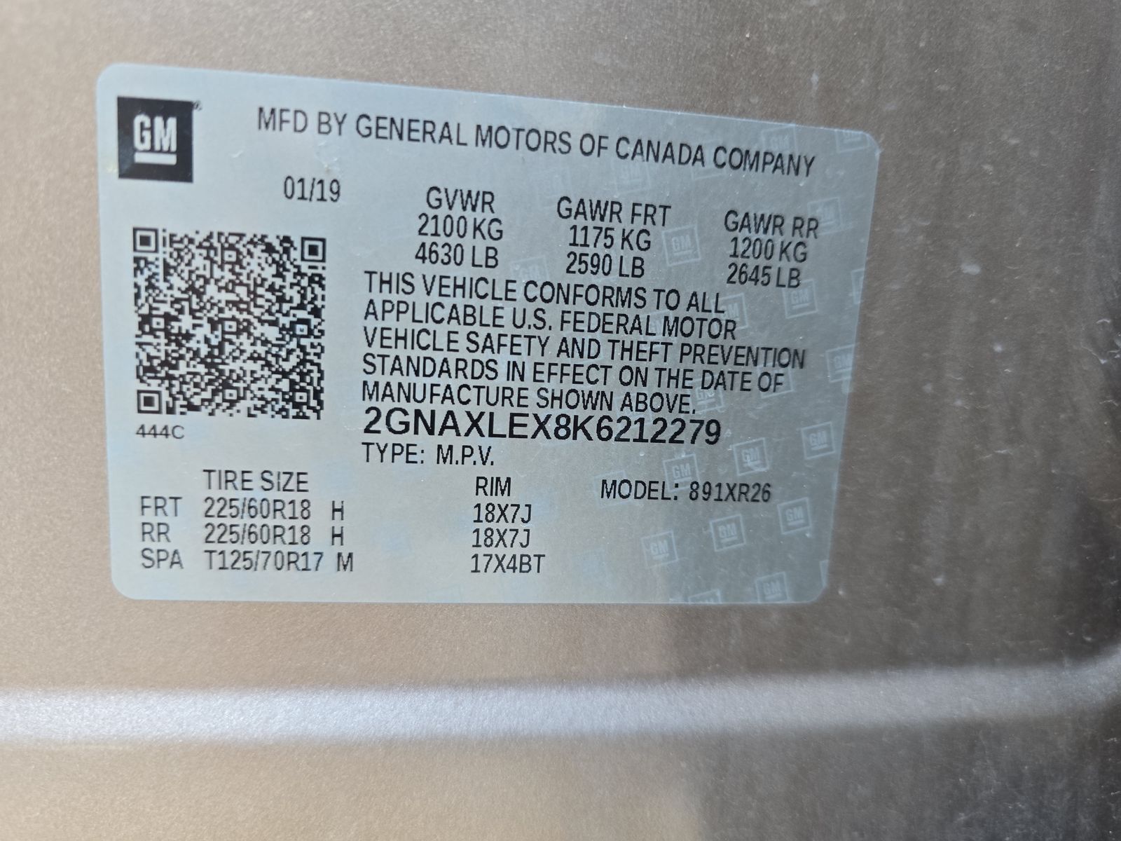 2019 Chevrolet Equinox LT FWD