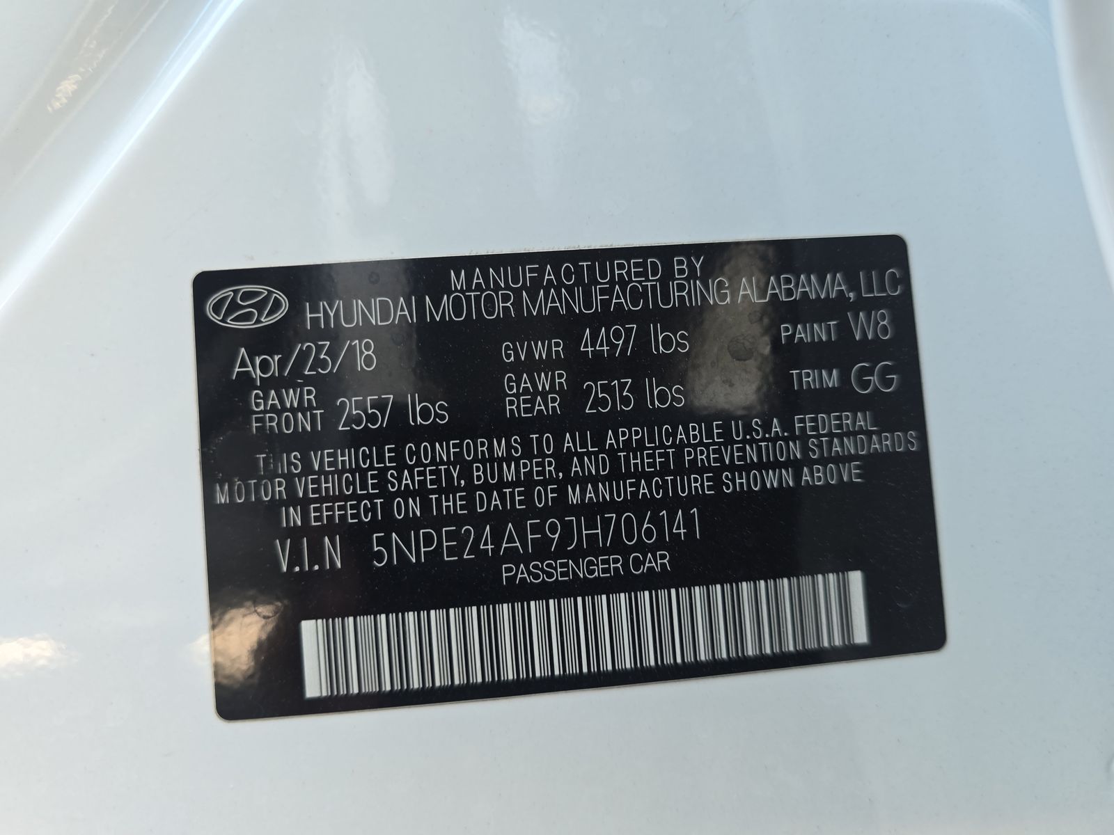 2018 Hyundai Sonata SE FWD