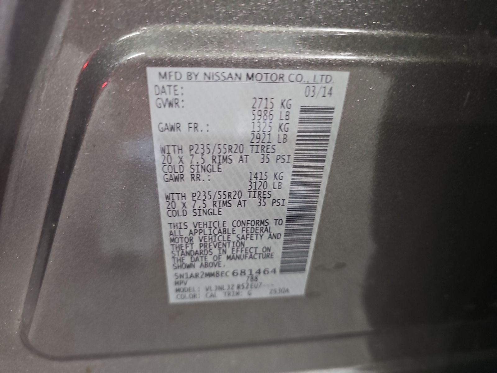 2014 Nissan Pathfinder Platinum AWD