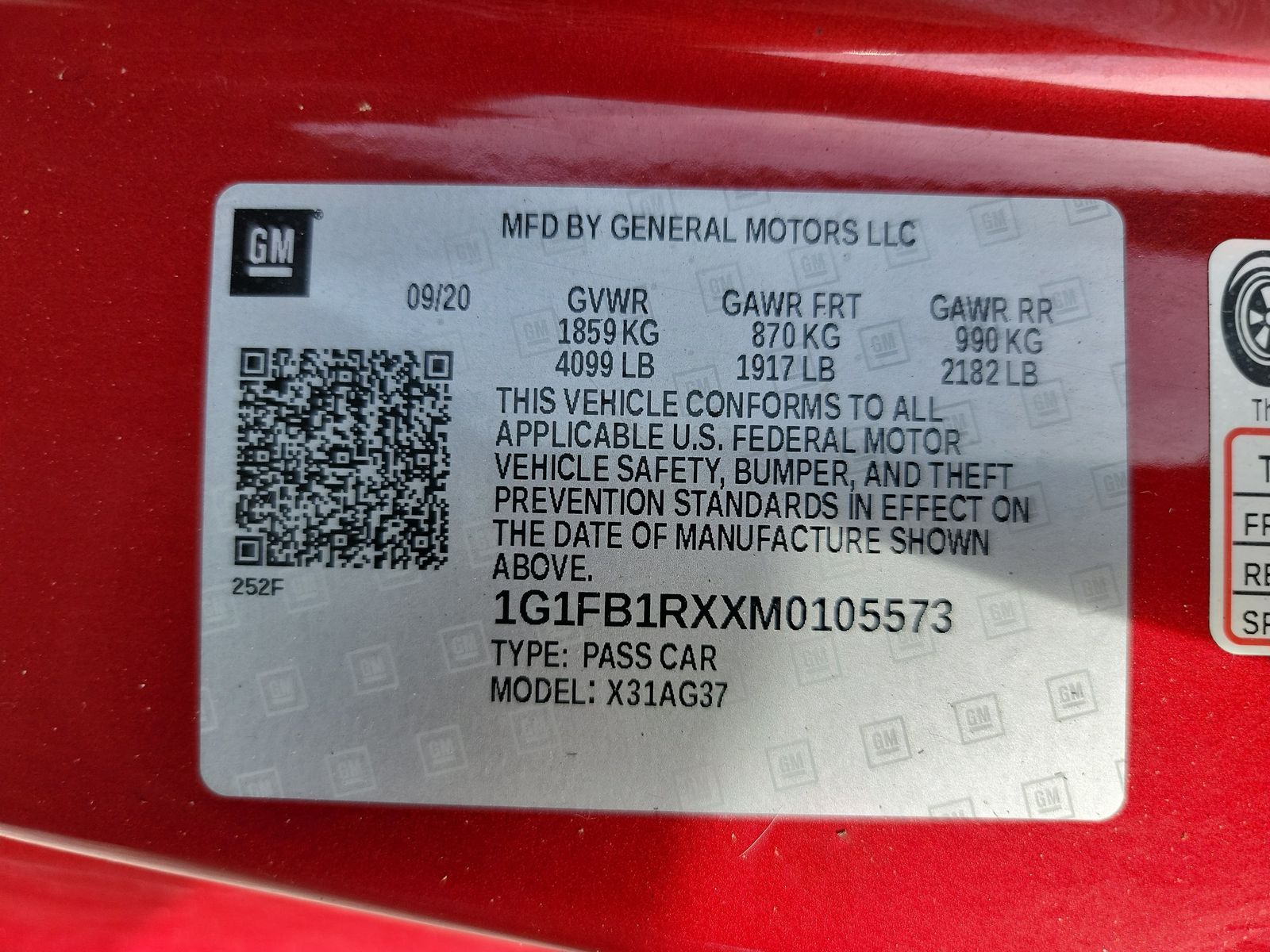 2021 Chevrolet Camaro 1LS RWD