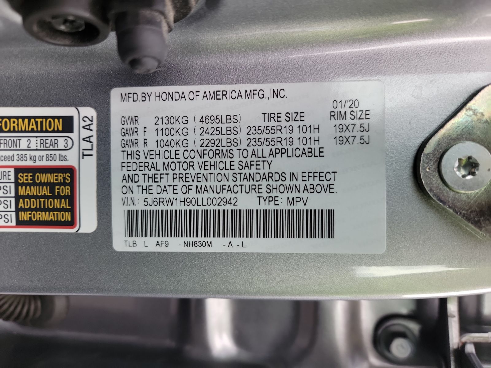 2020 Honda CR-V Touring FWD