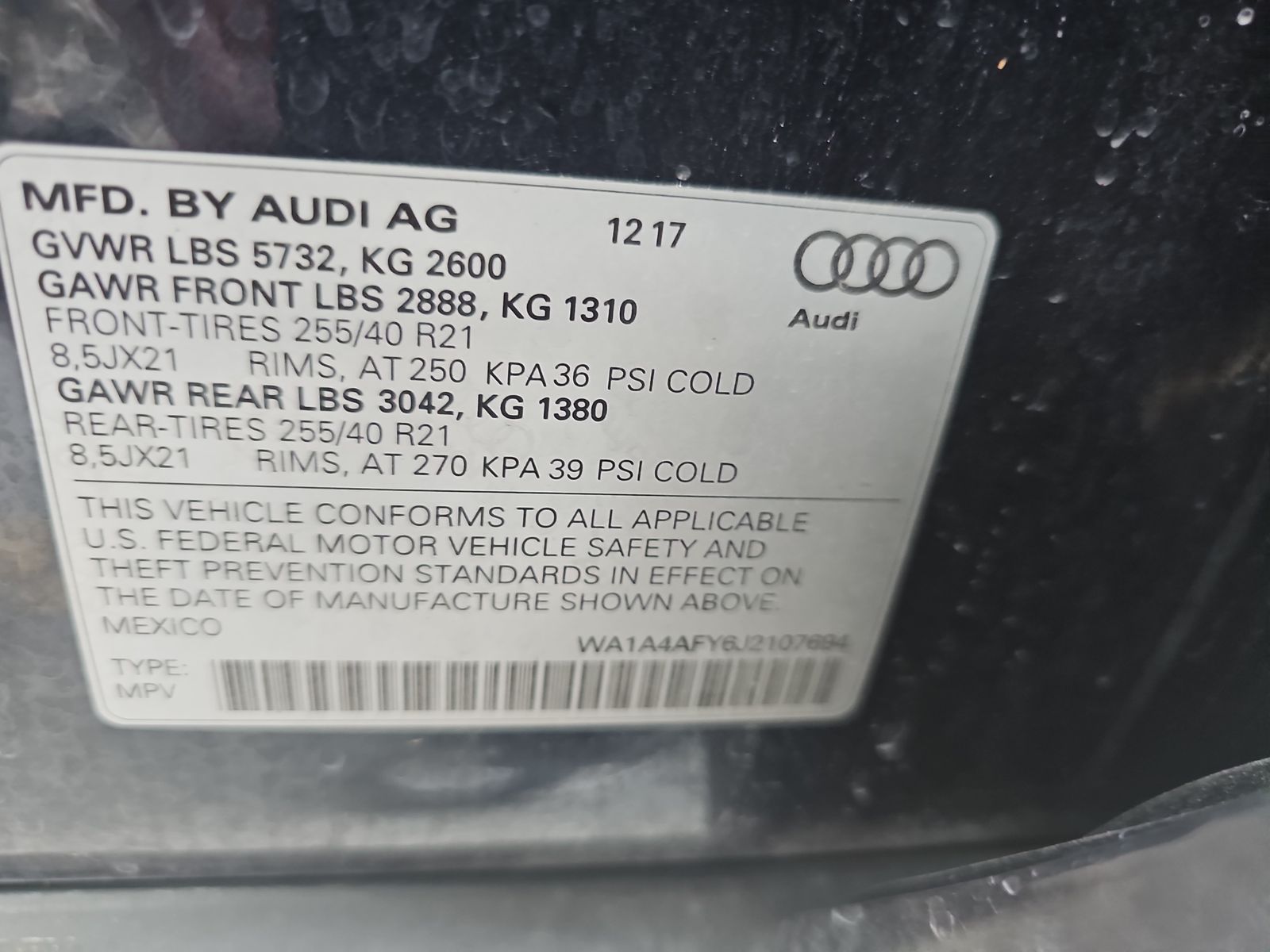 2018 Audi SQ5 Premium Plus AWD