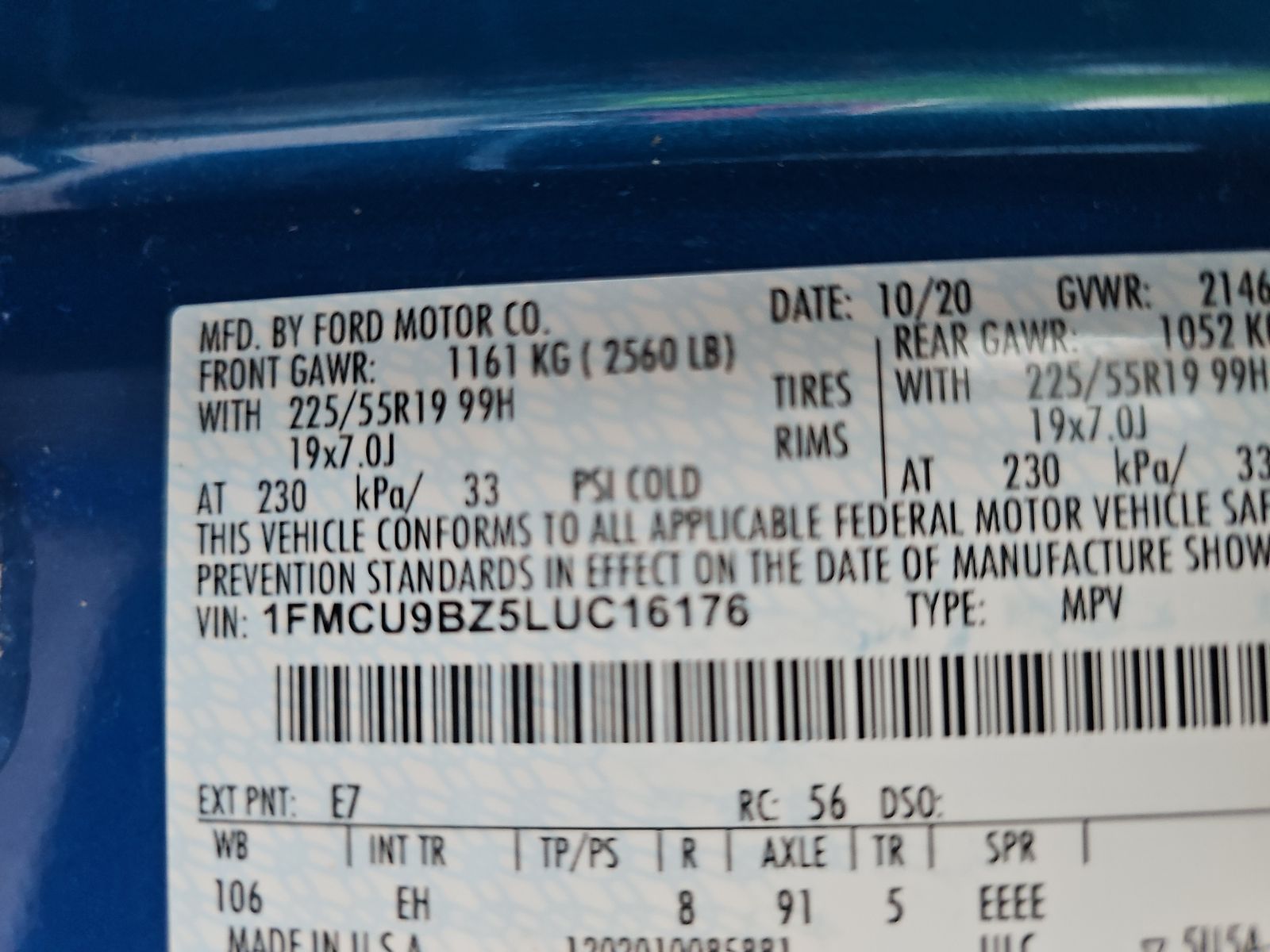 2020 Ford Escape Hybrid SE Sport AWD