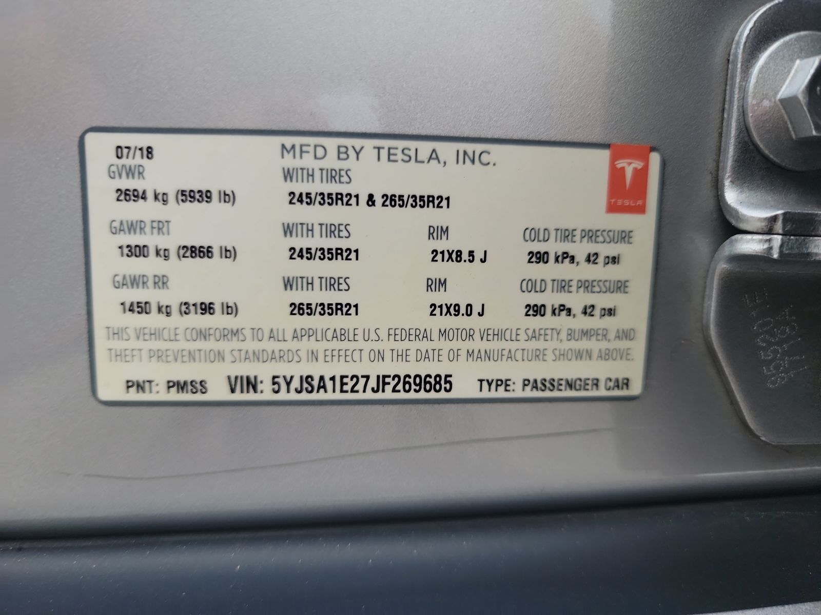 2018 Tesla Model S 100D AWD