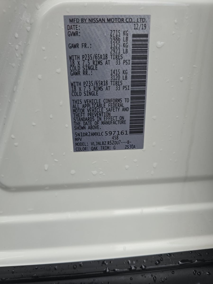 2020 Nissan Pathfinder S AWD