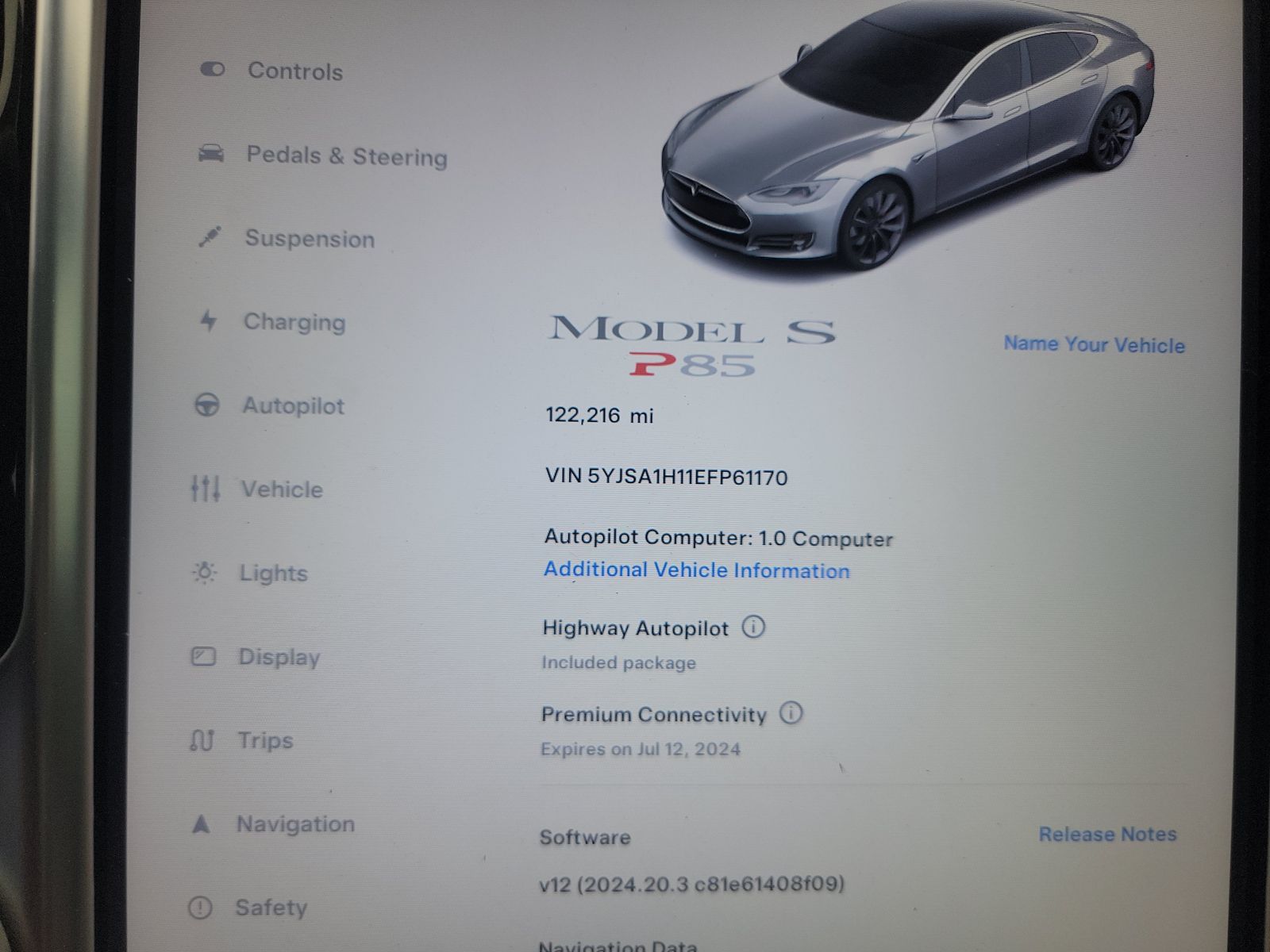 2014 Tesla Model S P85 RWD