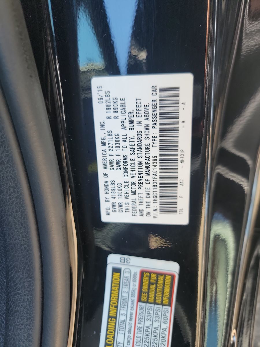 2015 Honda Accord LX-S FWD