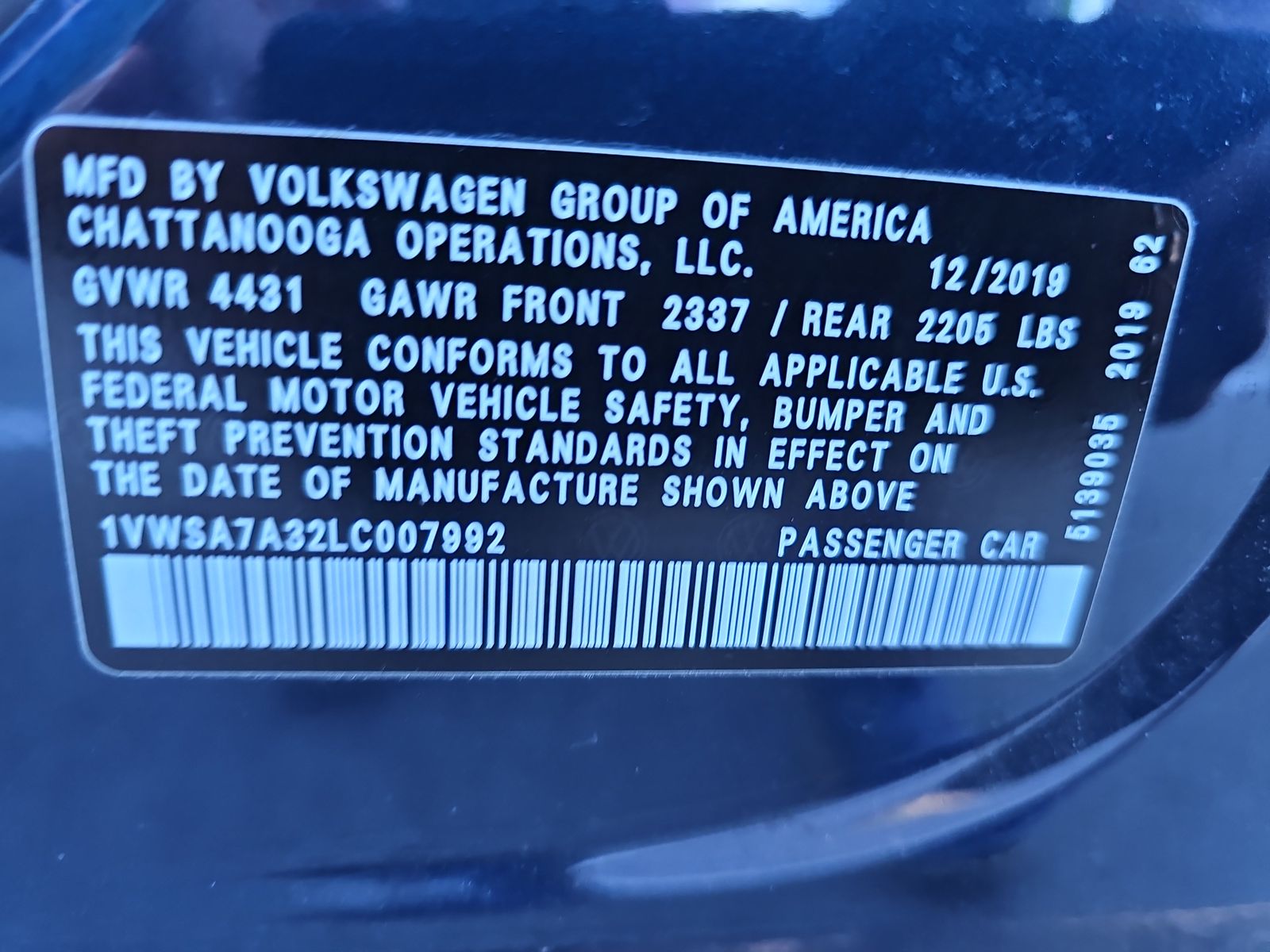 2020 Volkswagen Passat 2.0T SE FWD