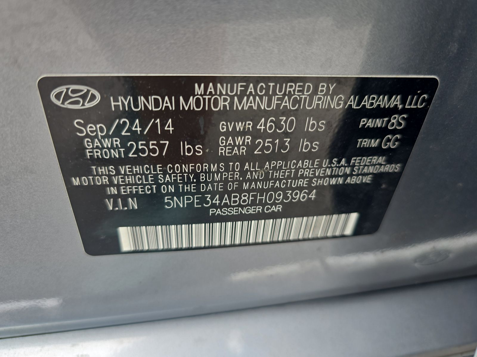 2015 Hyundai Sonata Sport 2.0T FWD