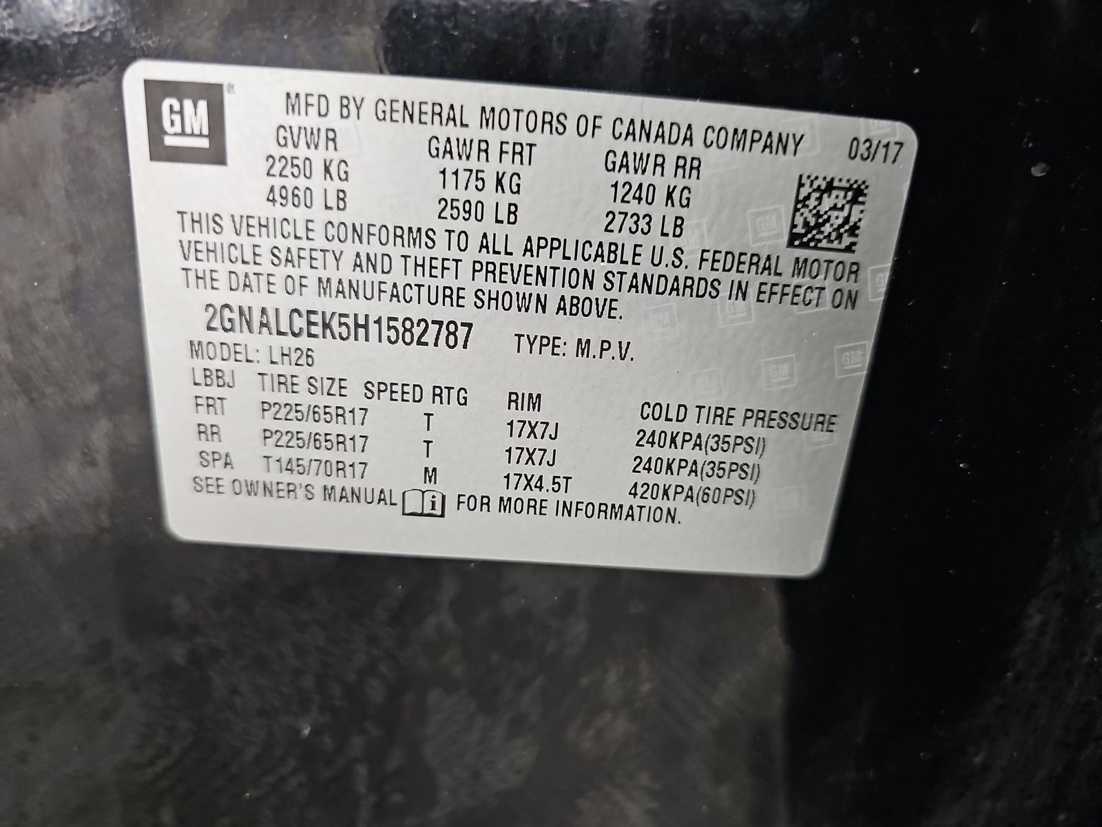 2017 Chevrolet Equinox LT FWD