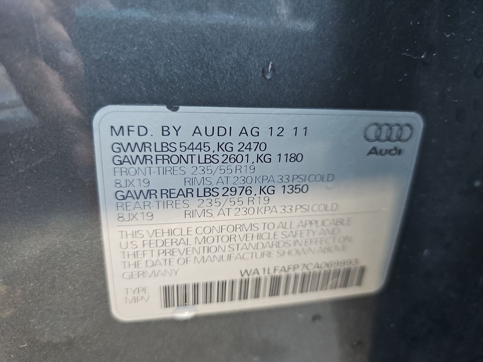 2012 Audi Q5 2.0T Premium Plus AWD