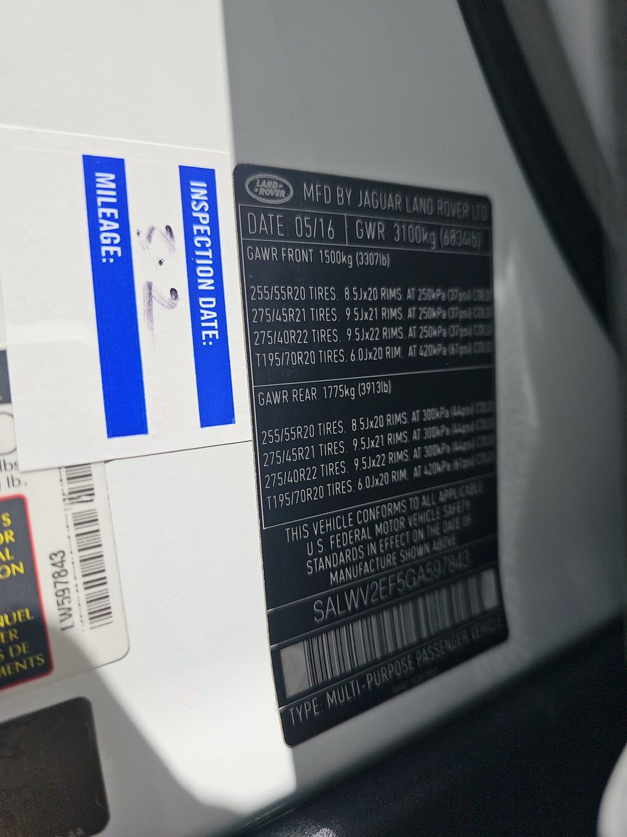 2016 Land Rover Range Rover Sport Autobiography AWD