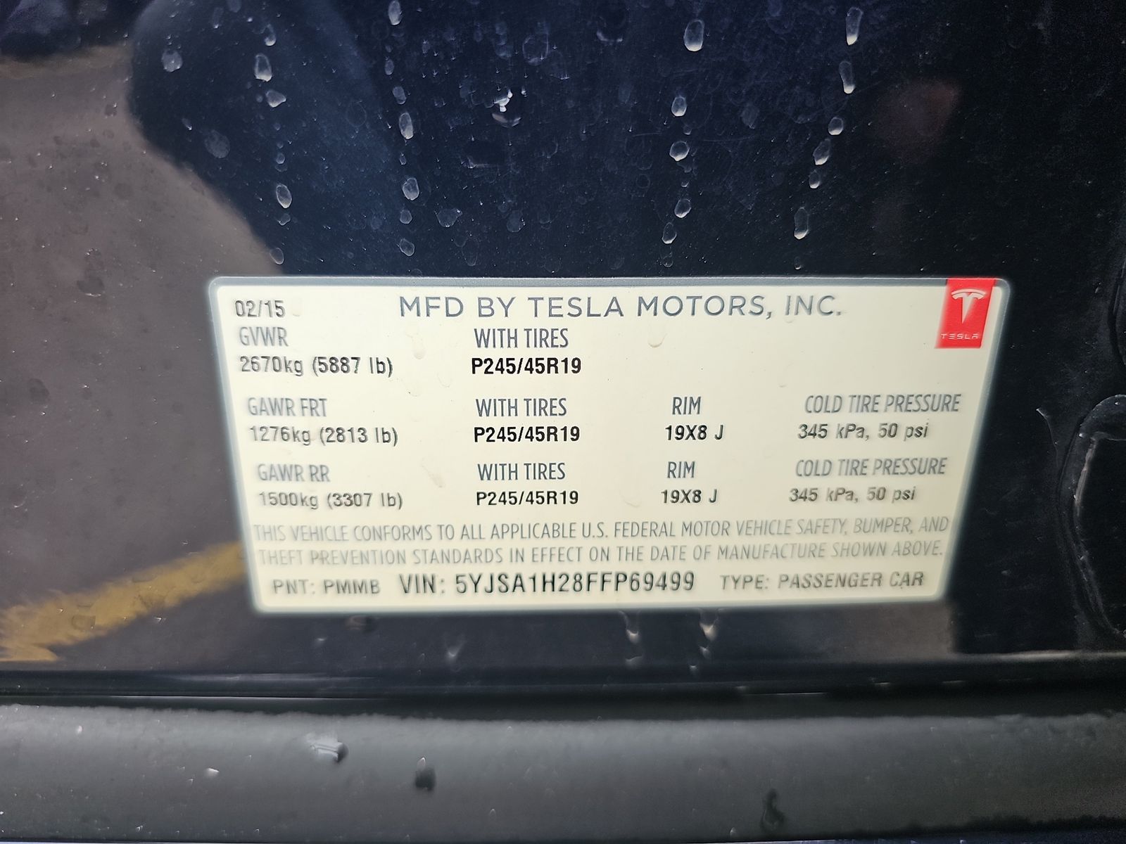 2015 Tesla Model S P85D AWD