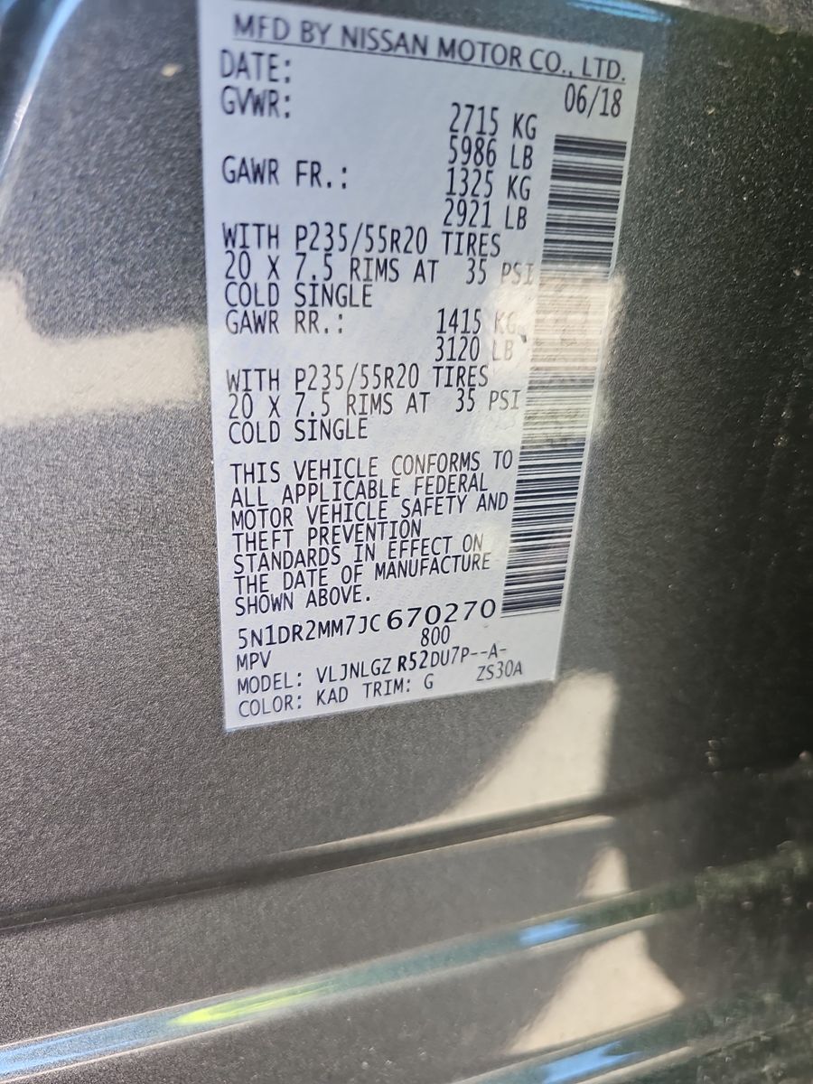 2018 Nissan Pathfinder SL AWD