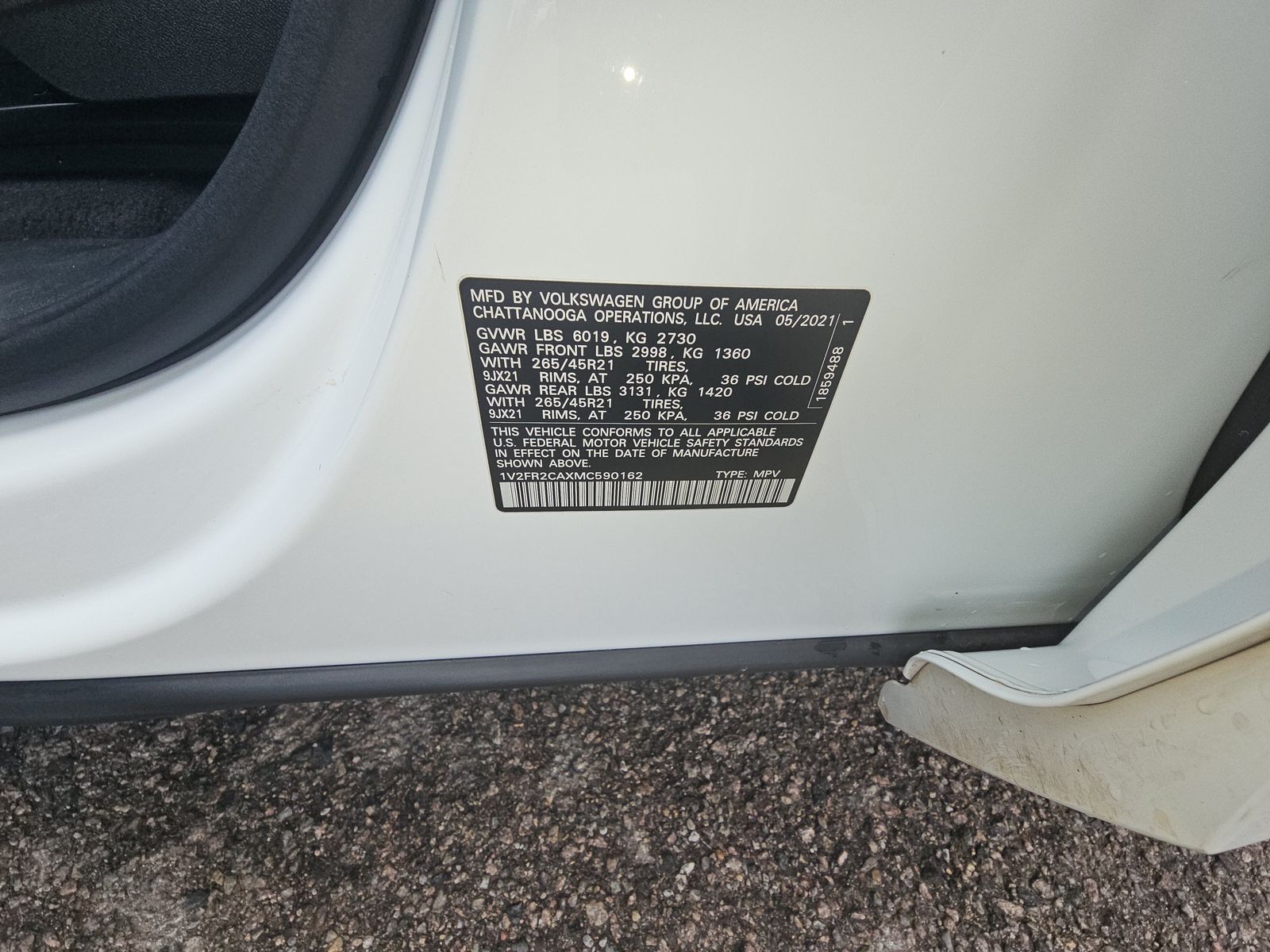 2021 Volkswagen Atlas 3.6L SEL Premium R-Line AWD