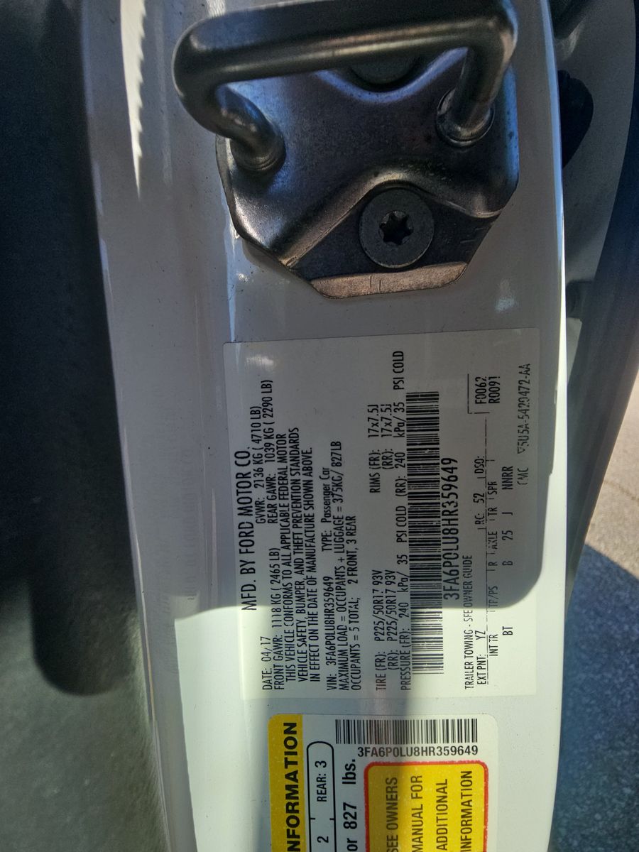 2017 Ford Fusion Hybrid SE FWD