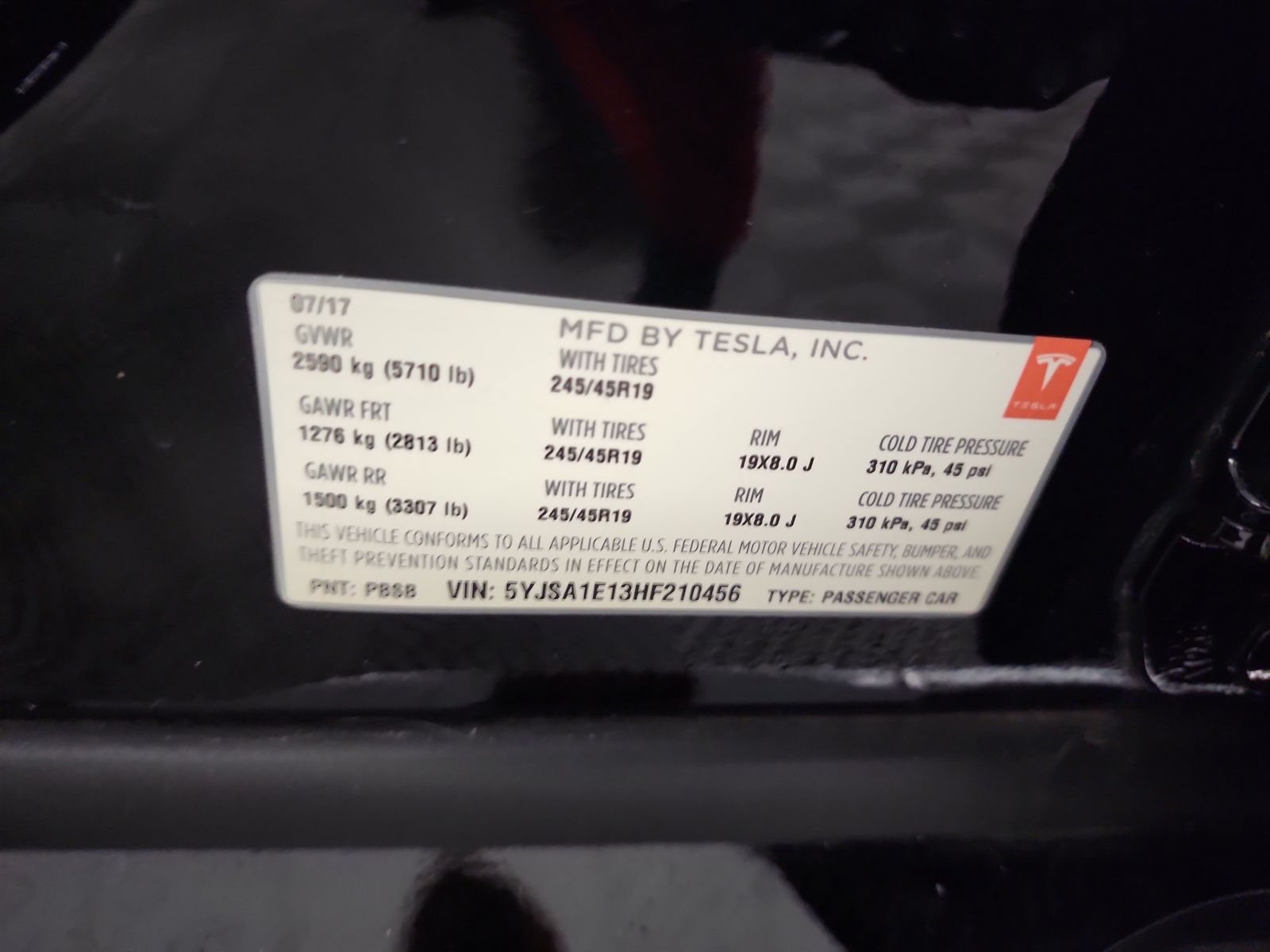 2017 Tesla Model S 75 RWD