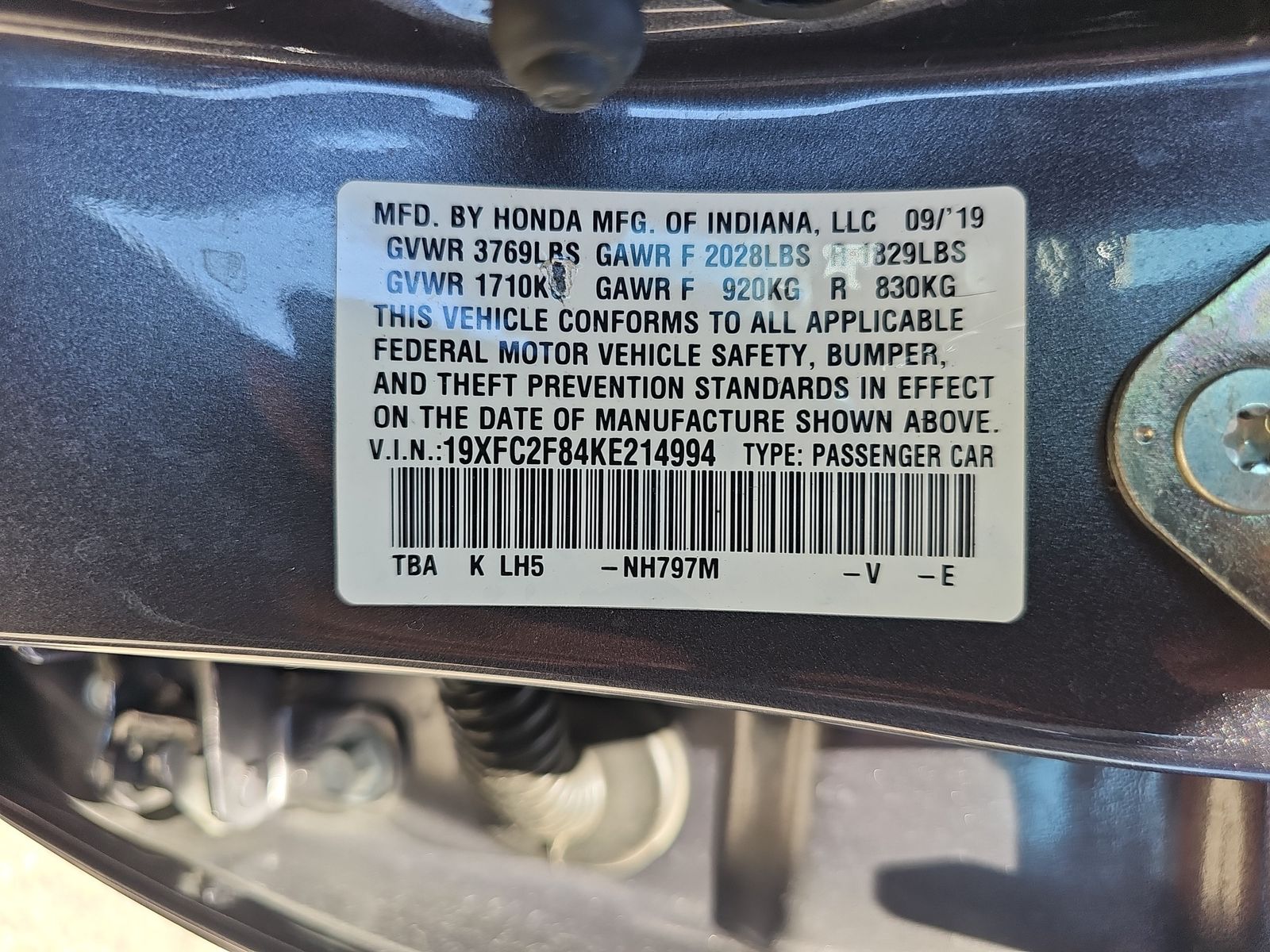 2019 Honda Civic Sport FWD