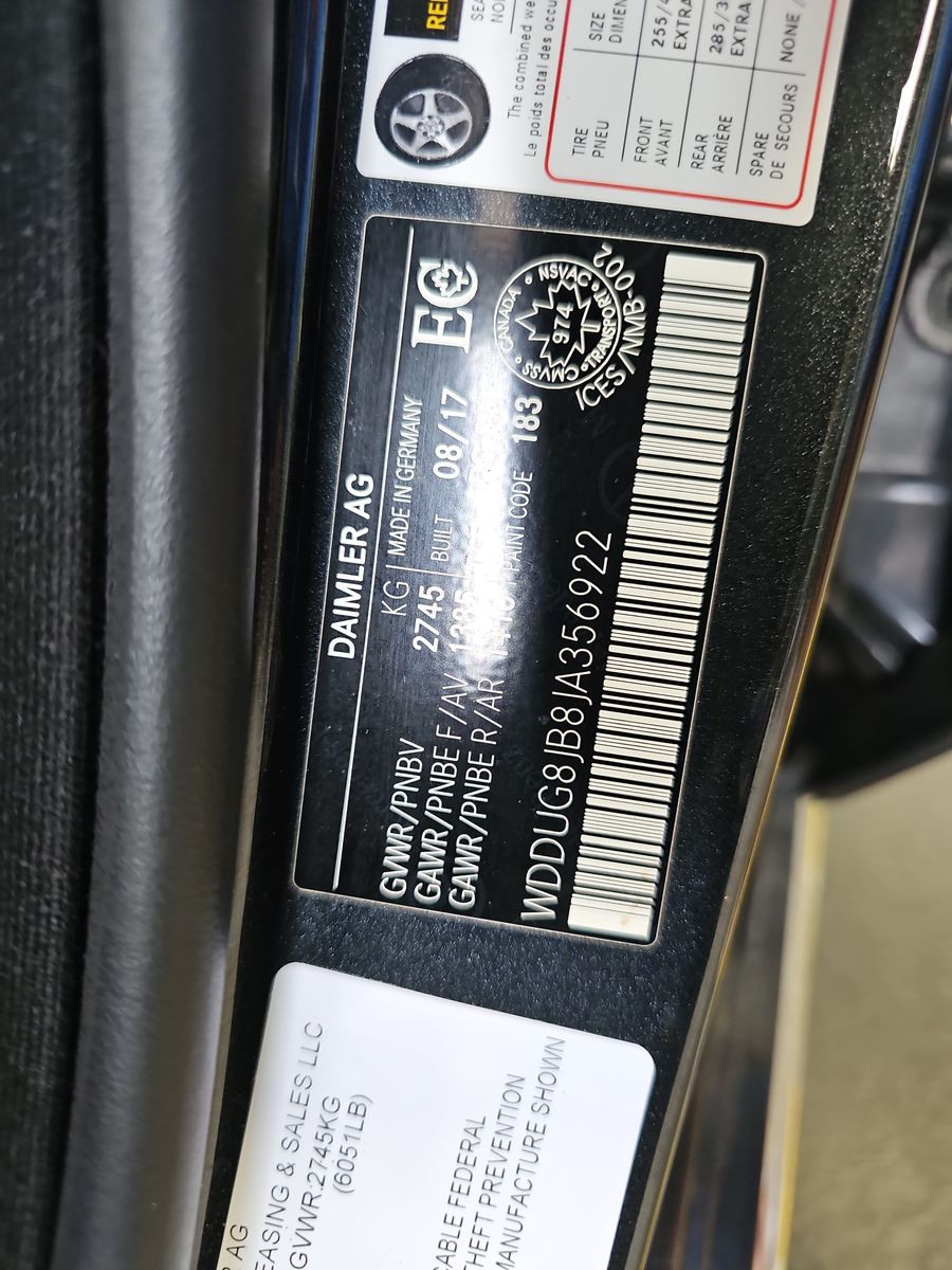 2018 Mercedes-Benz S-Class AMG S 63 AWD