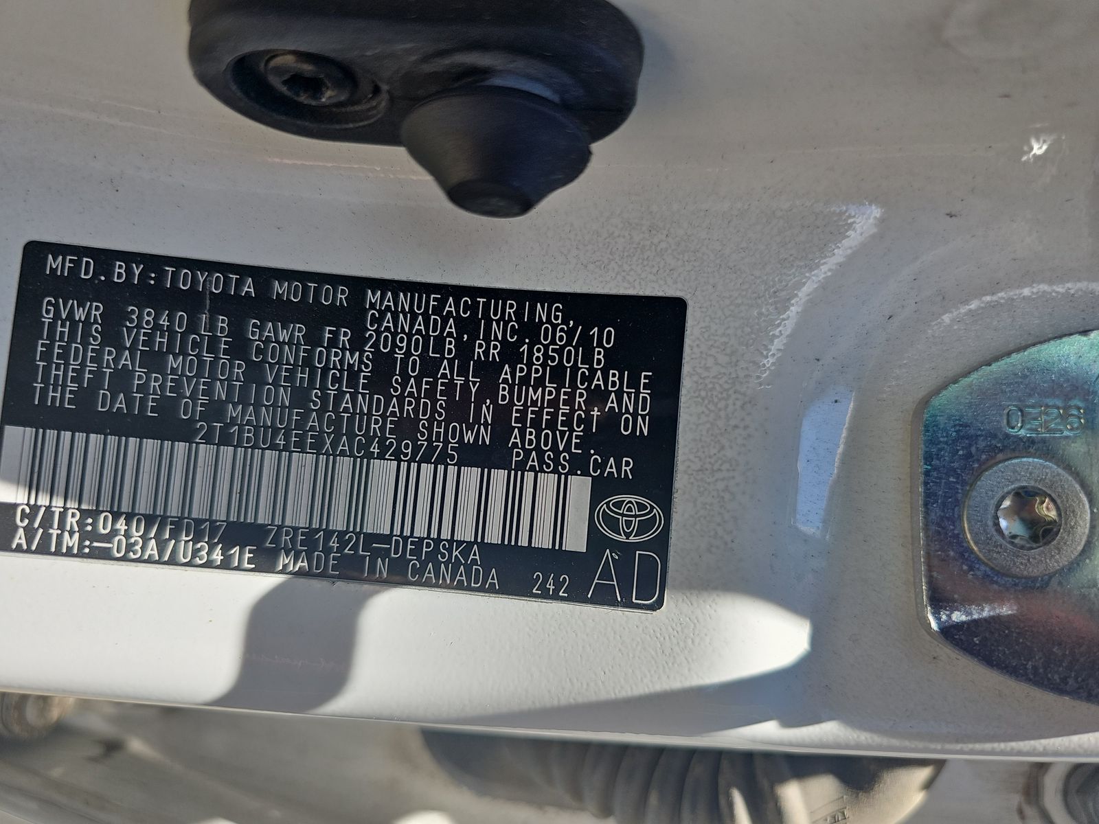 2010 Toyota Corolla S FWD