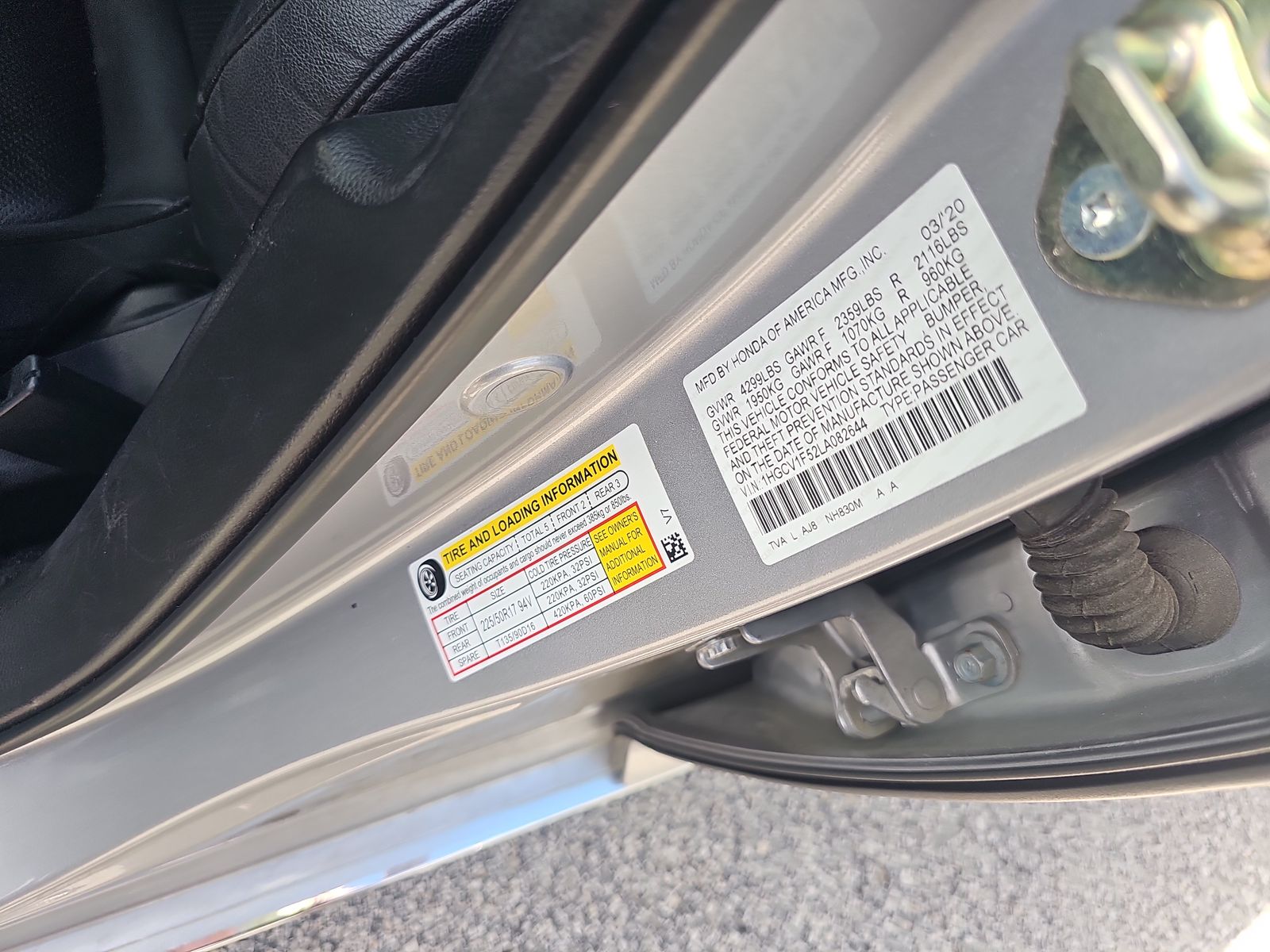 2020 Honda Accord EX-L FWD