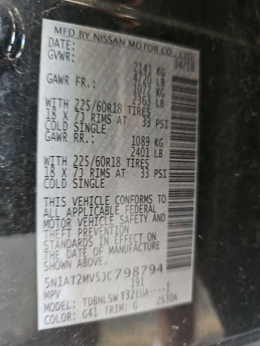 2018 Nissan Rogue SL AWD