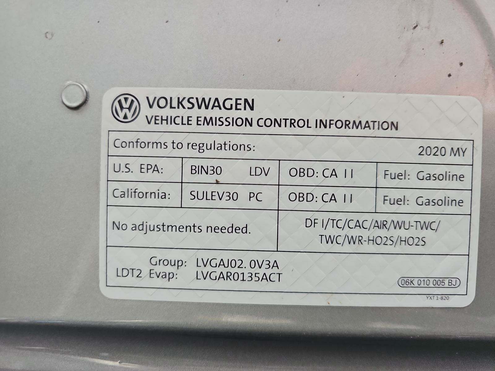 2020 Volkswagen Tiguan 2.0T SE AWD