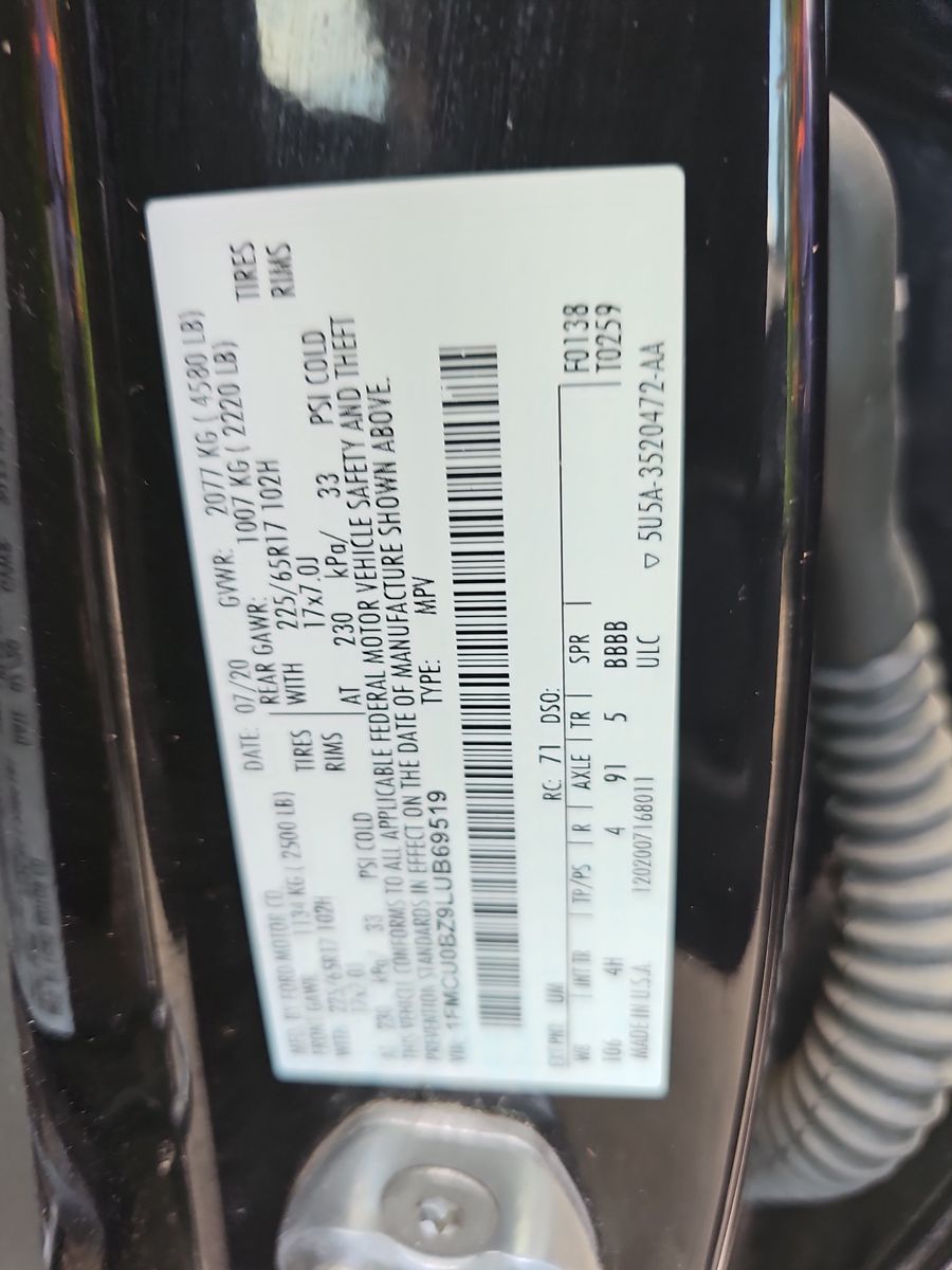 2020 Ford Escape Hybrid SE Sport FWD