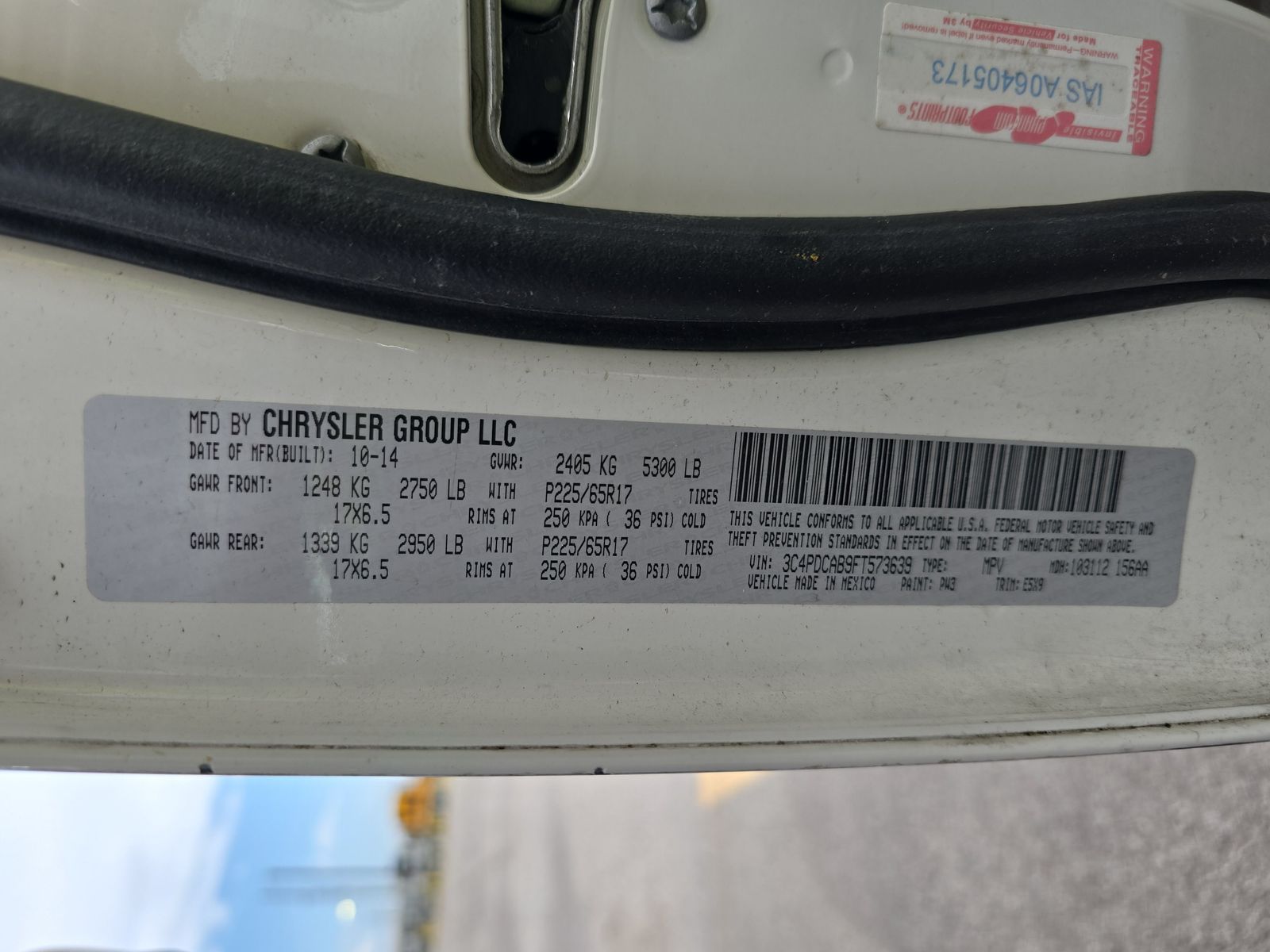 2015 Dodge Journey SE American Value Pkg FWD