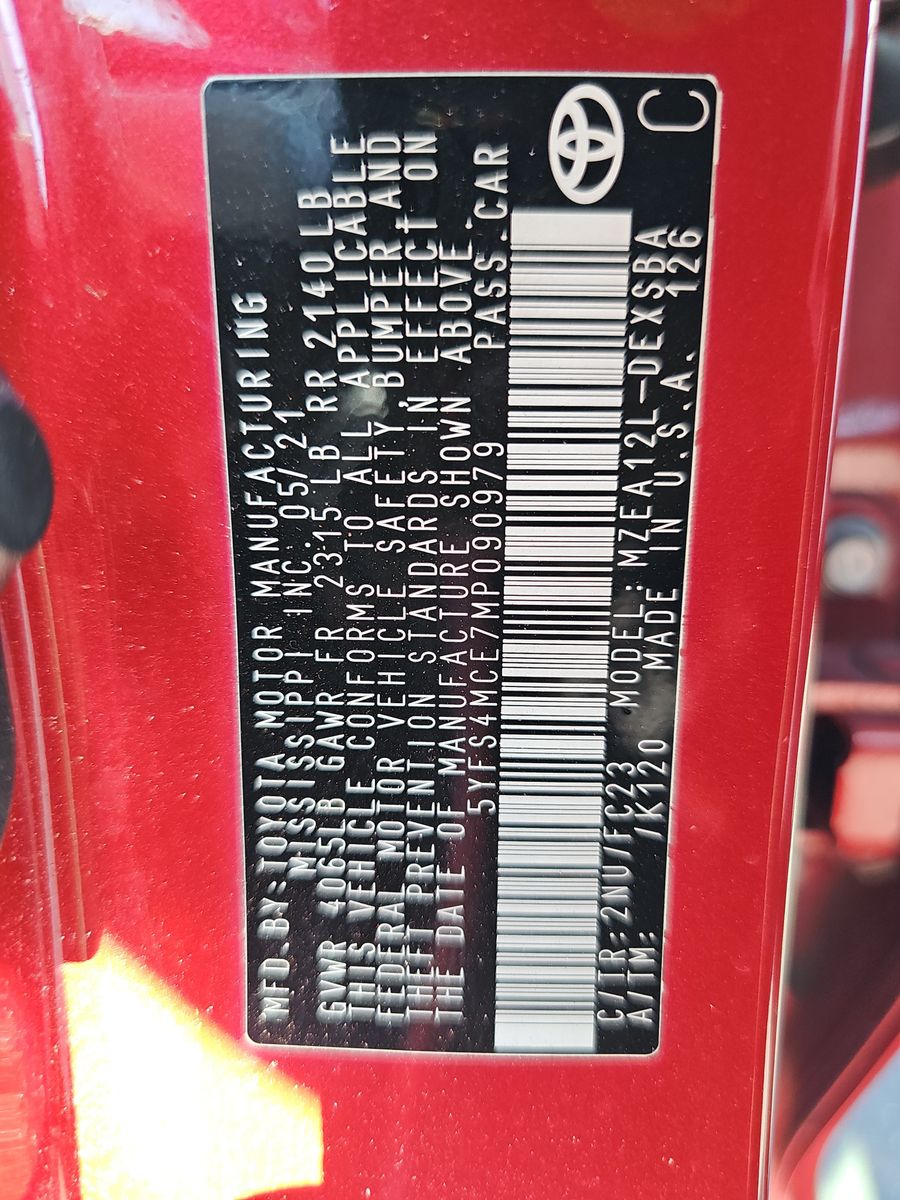 2021 Toyota Corolla SE FWD