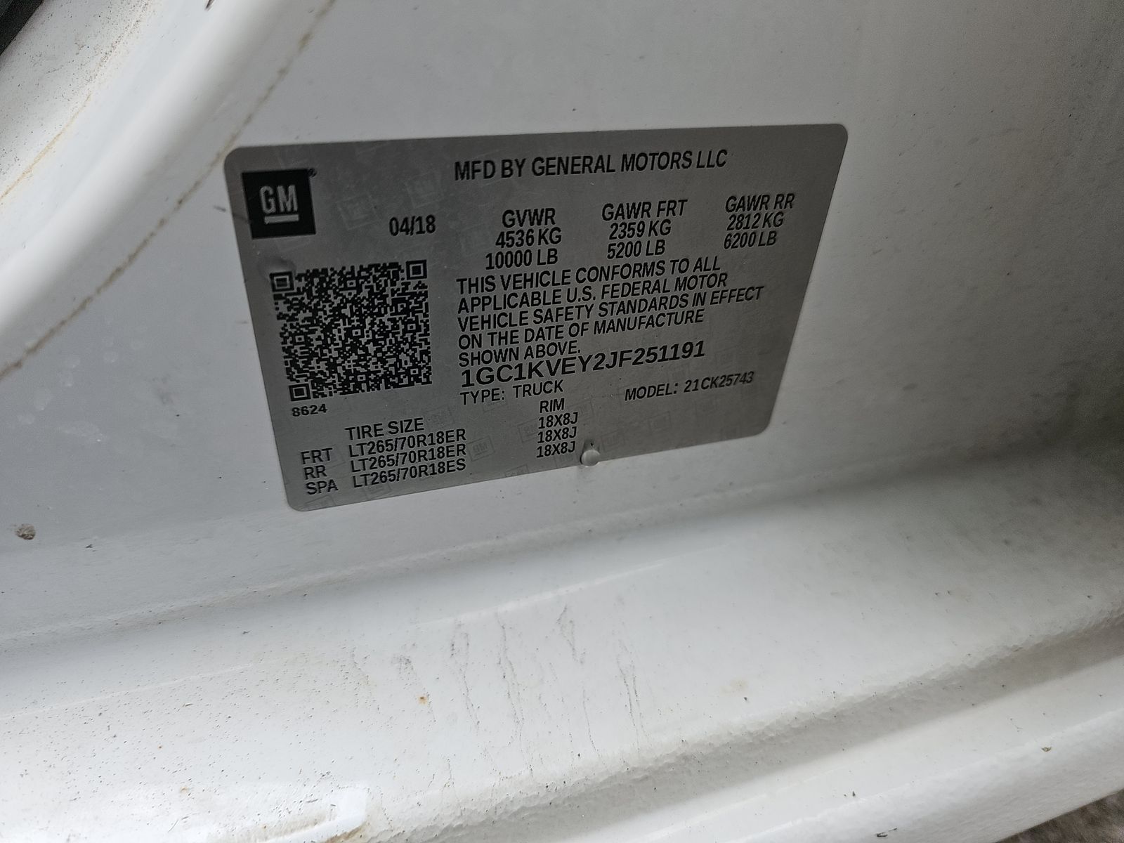 2018 Chevrolet Silverado 2500HD LT AWD