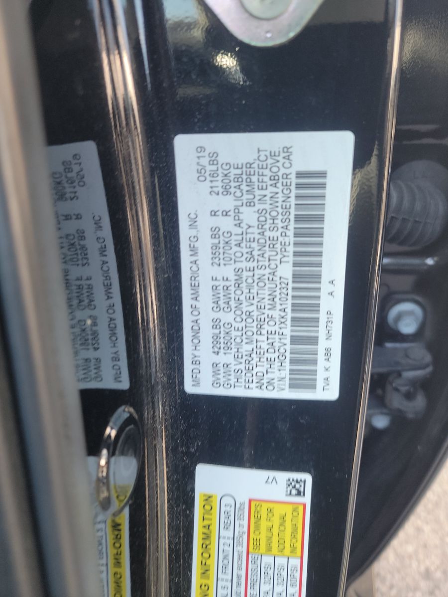 2019 Honda Accord LX FWD