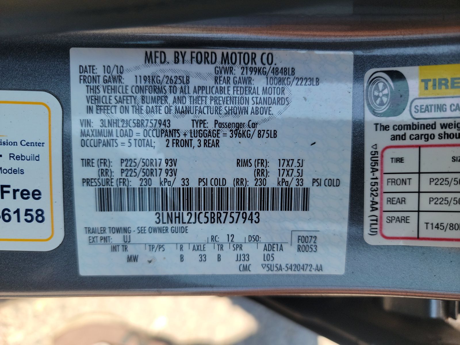 2011 Lincoln MKZ Base AWD