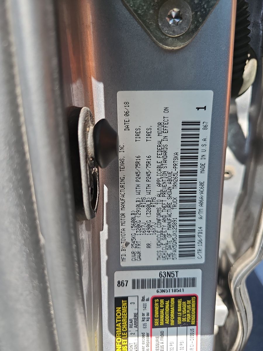 2018 Toyota Tacoma SR FWD