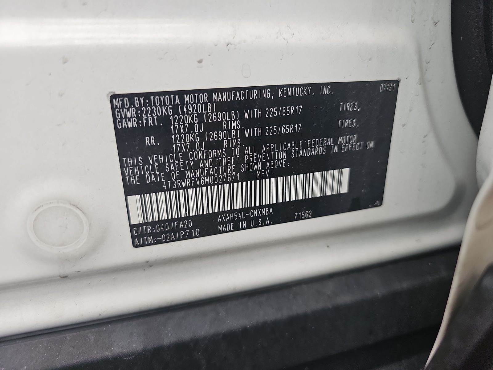 2021 Toyota RAV4 Hybrid XLE AWD