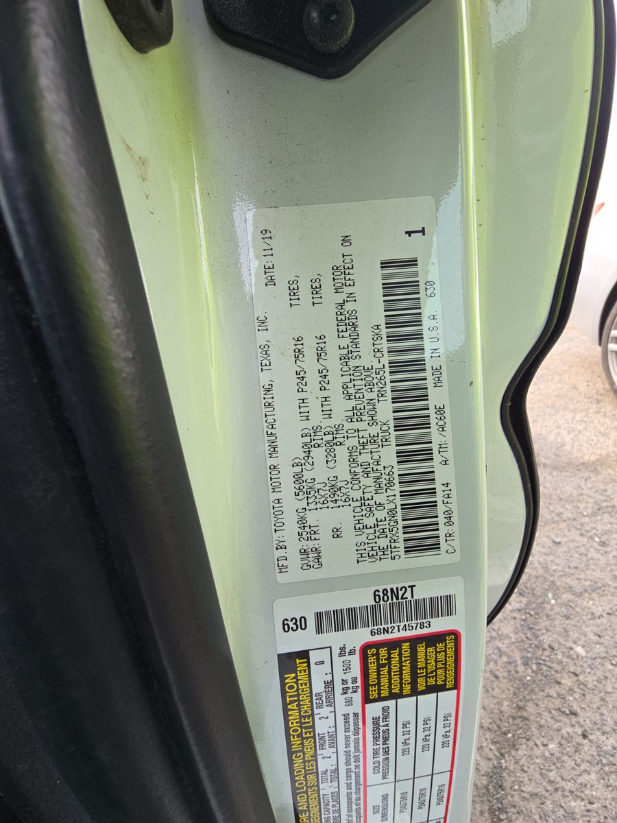 2020 Toyota Tacoma SR RWD