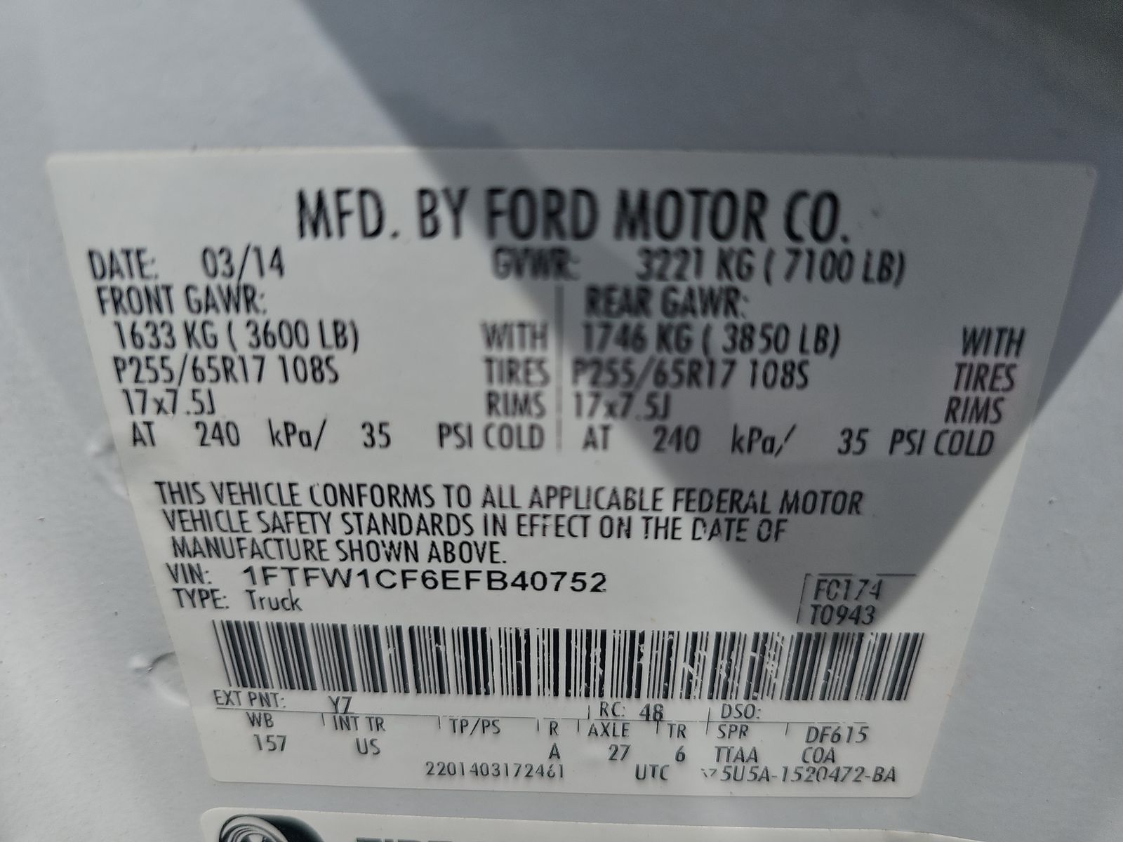 2014 Ford F-150 XL RWD