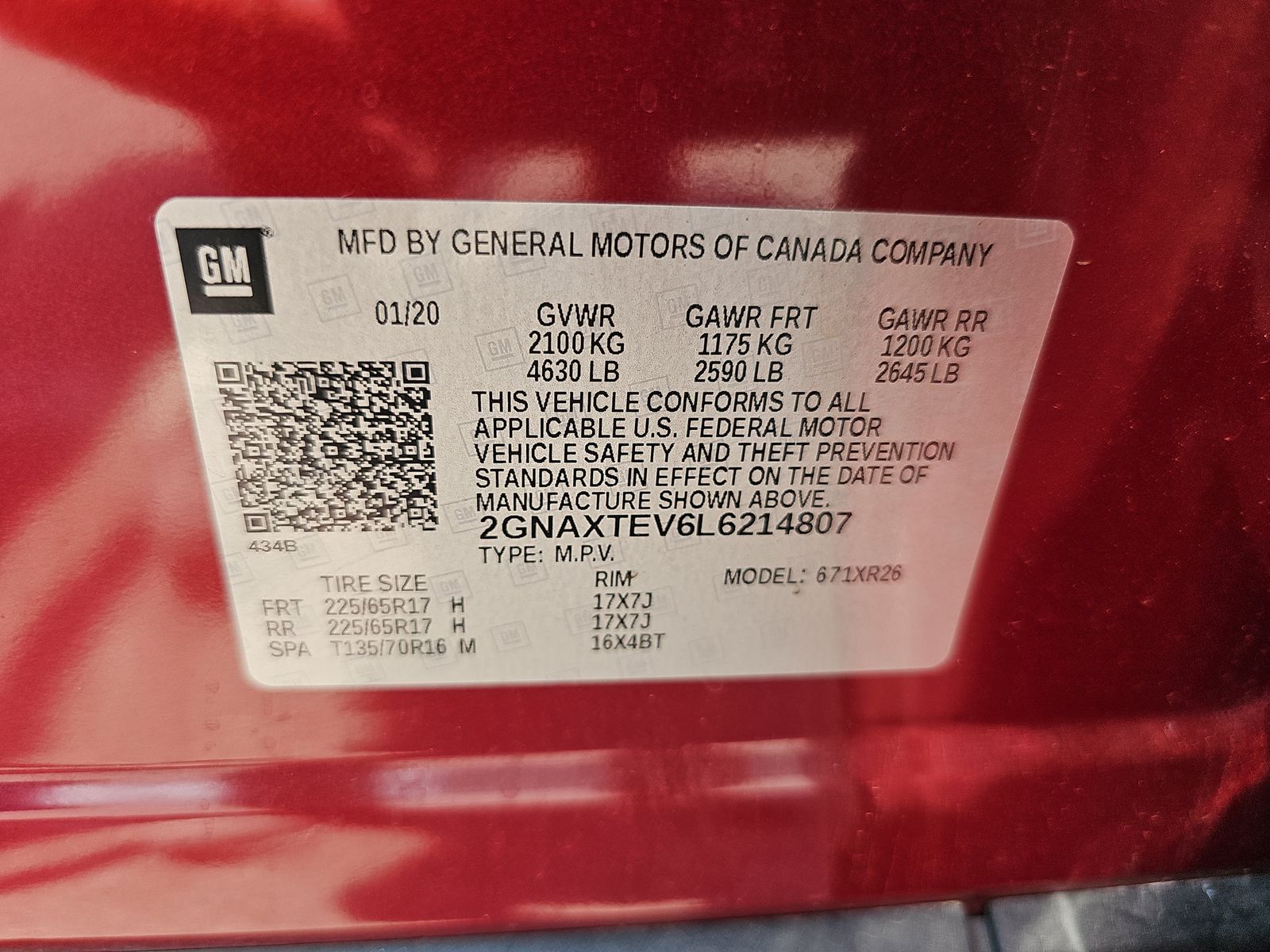 2020 Chevrolet Equinox LT AWD