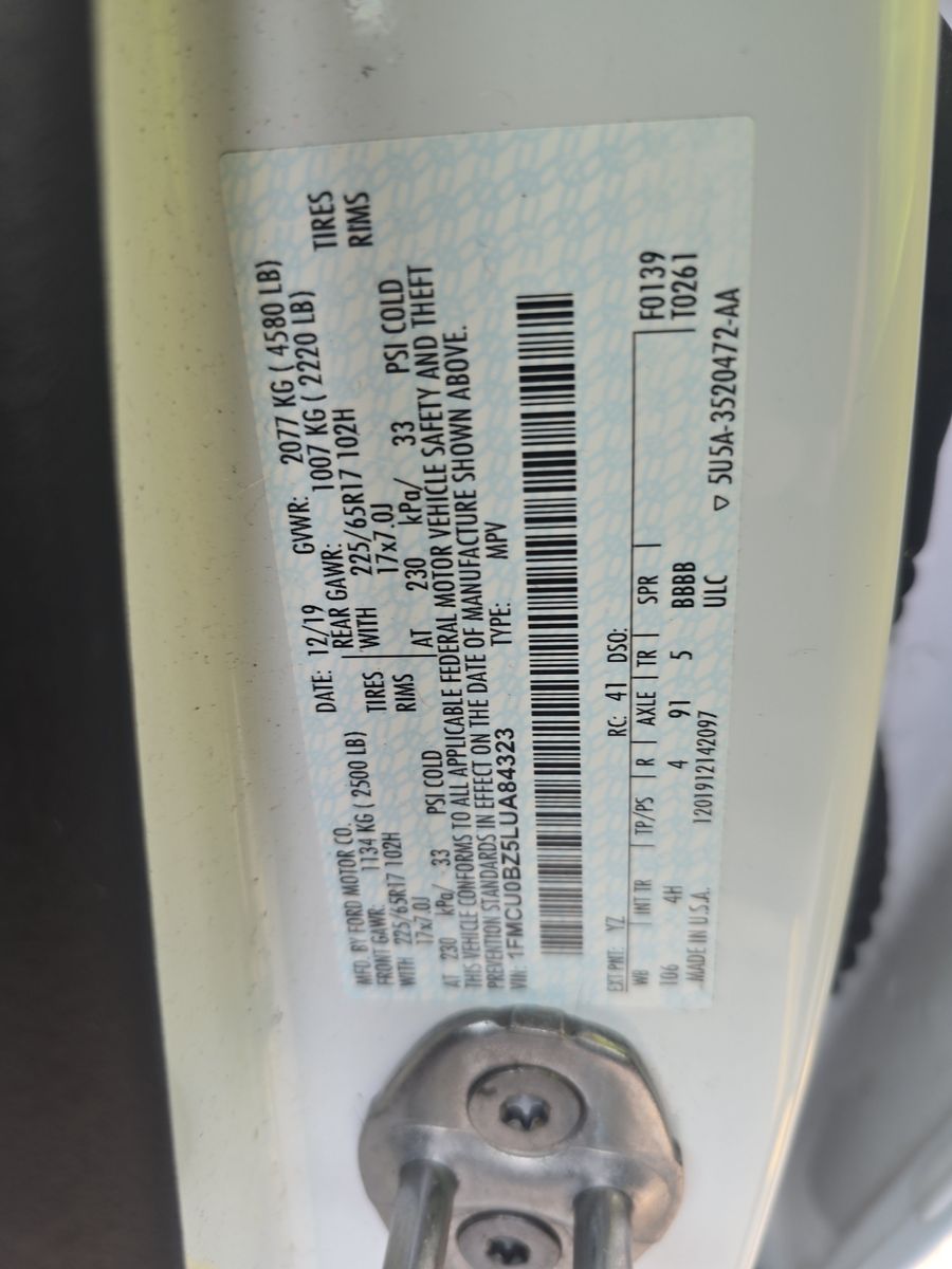 2020 Ford Escape Hybrid SE Sport FWD