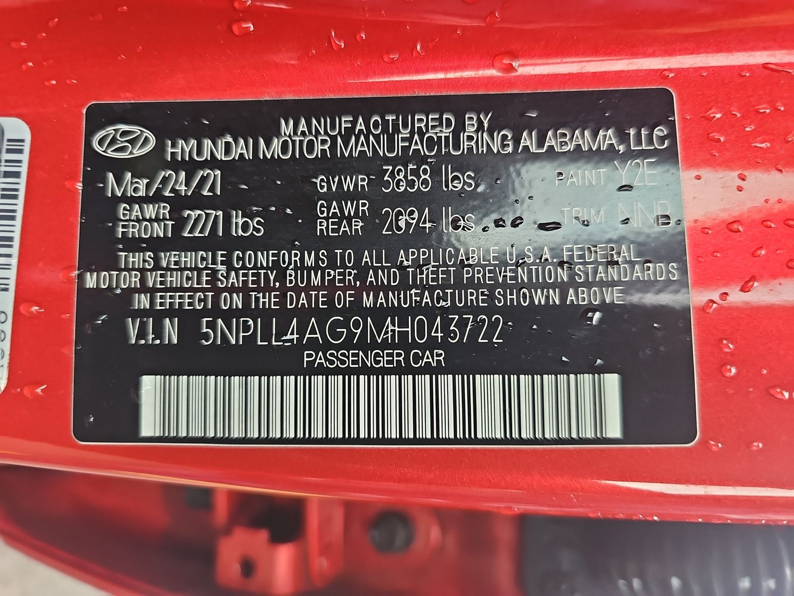 2021 Hyundai Elantra SE FWD