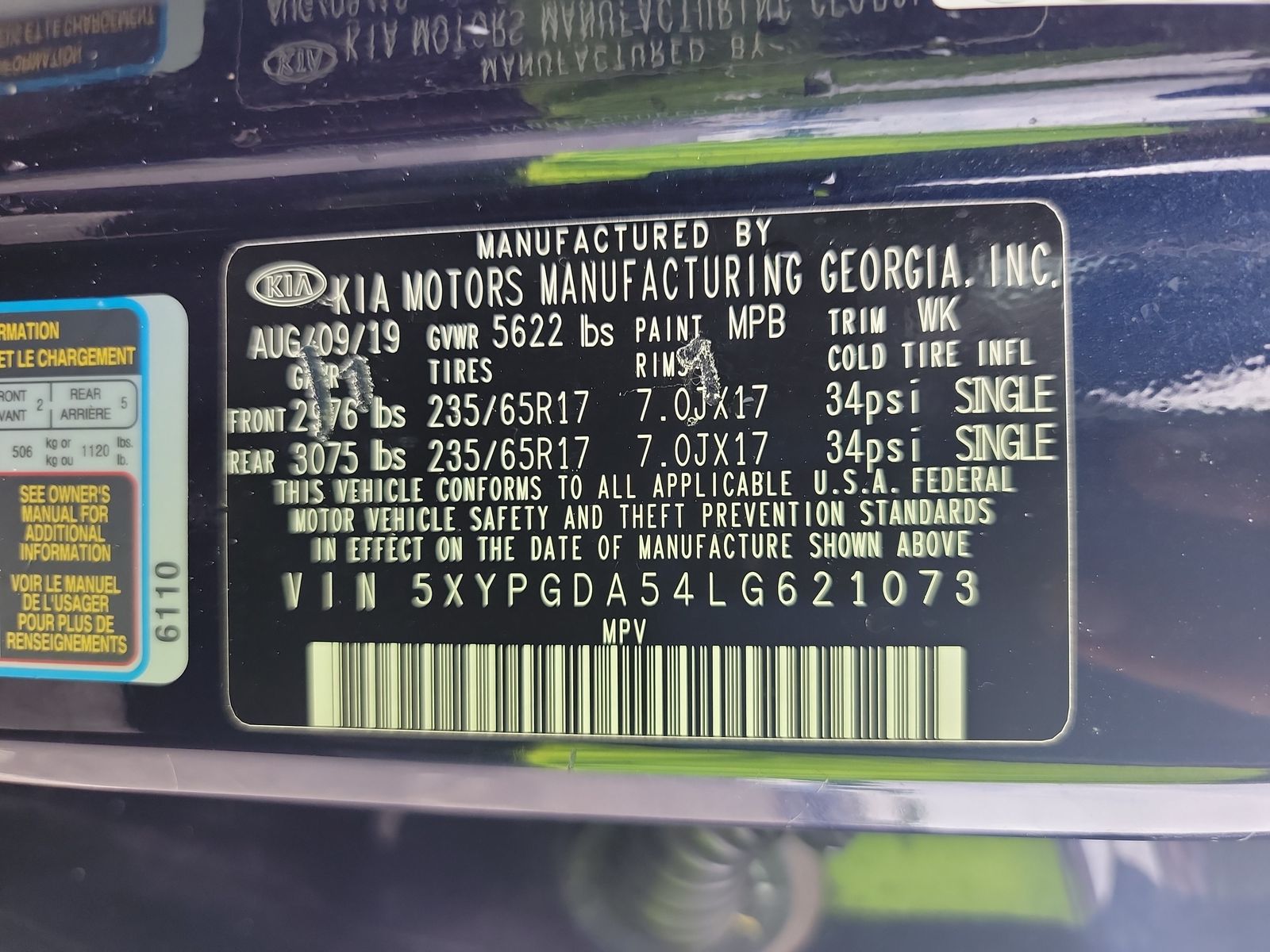 2020 Kia Sorento LX AWD