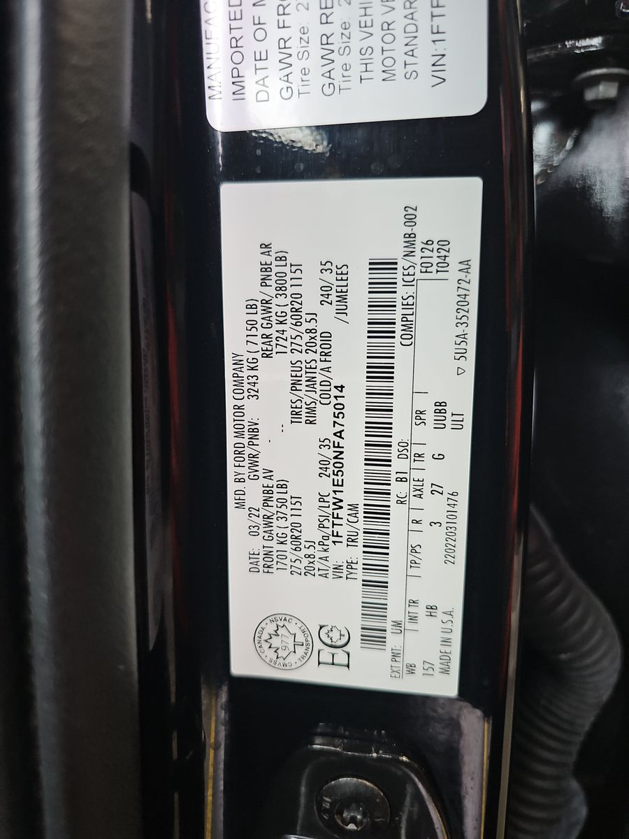 2022 Ford F-150 LARIAT AWD