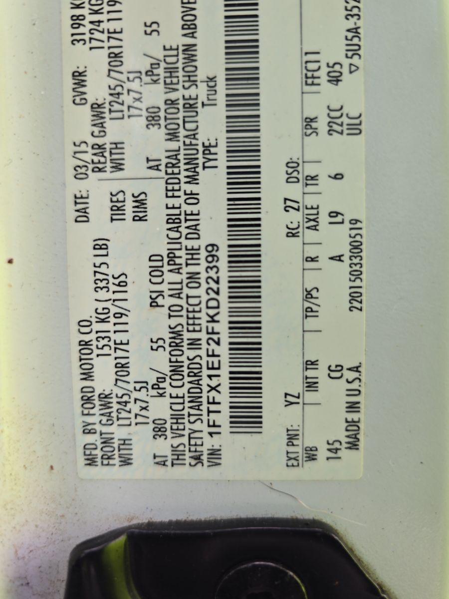 2015 Ford F-150 XL AWD