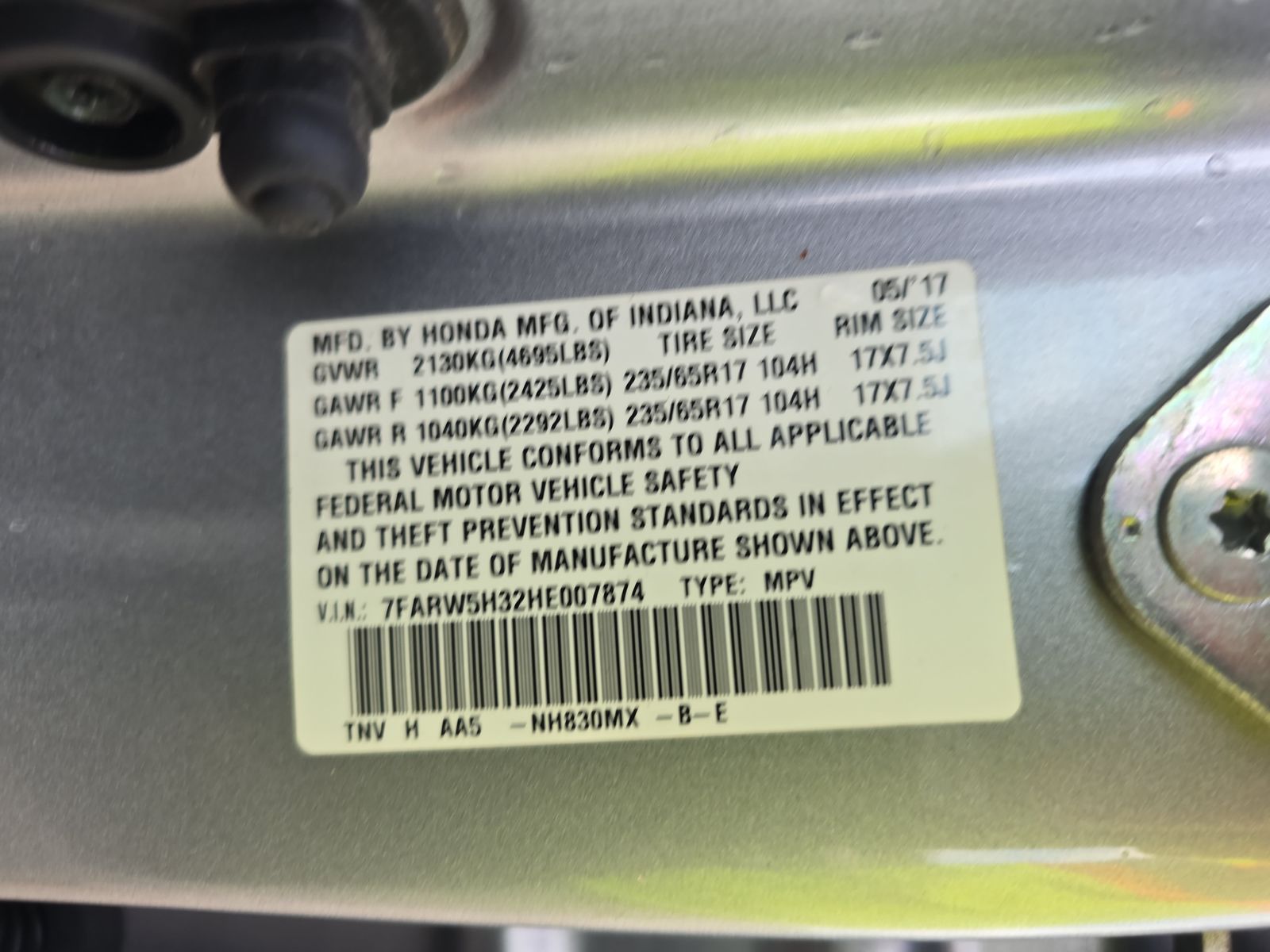 2017 Honda CR-V LX FWD