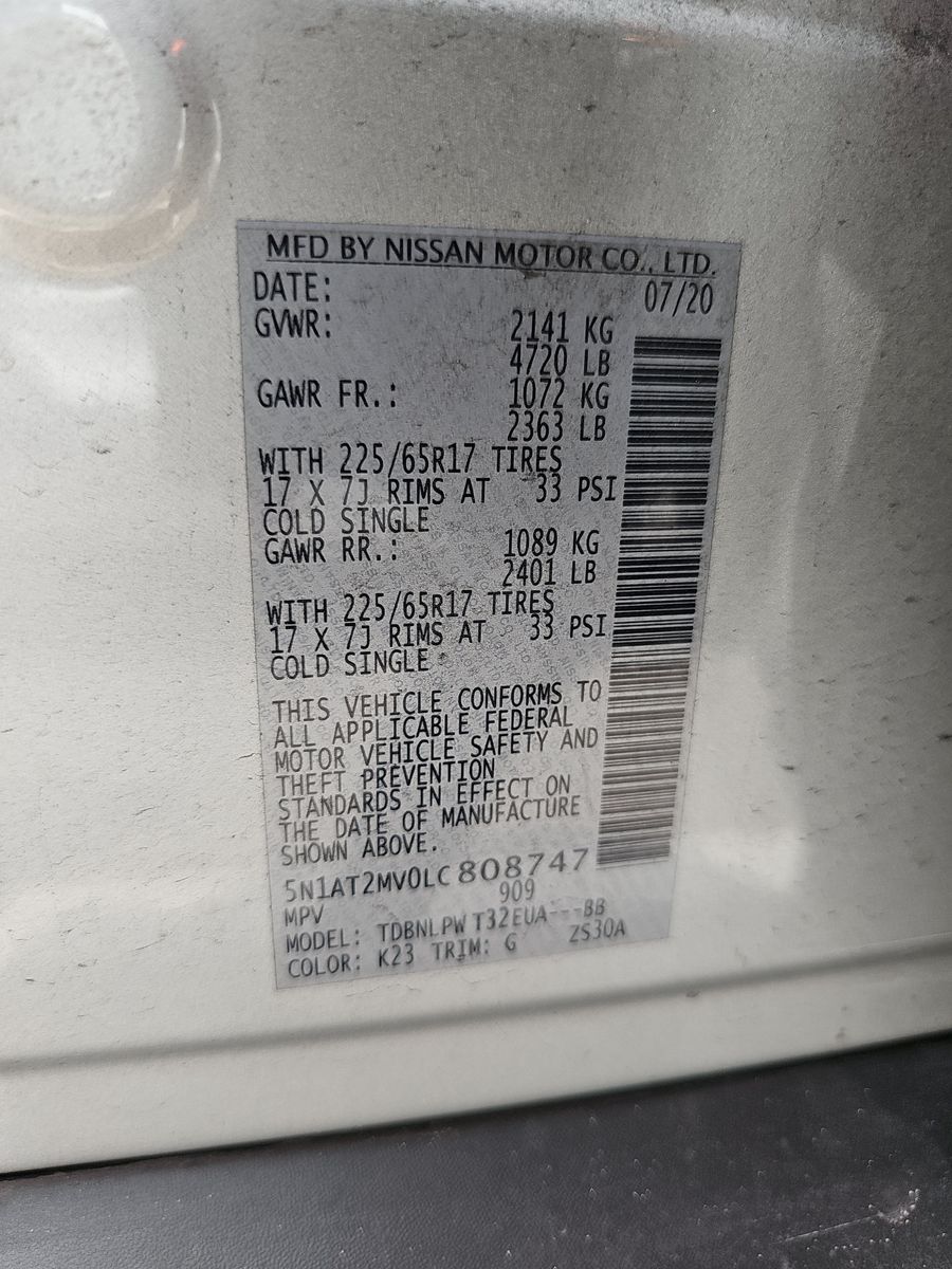 2020 Nissan Rogue S AWD