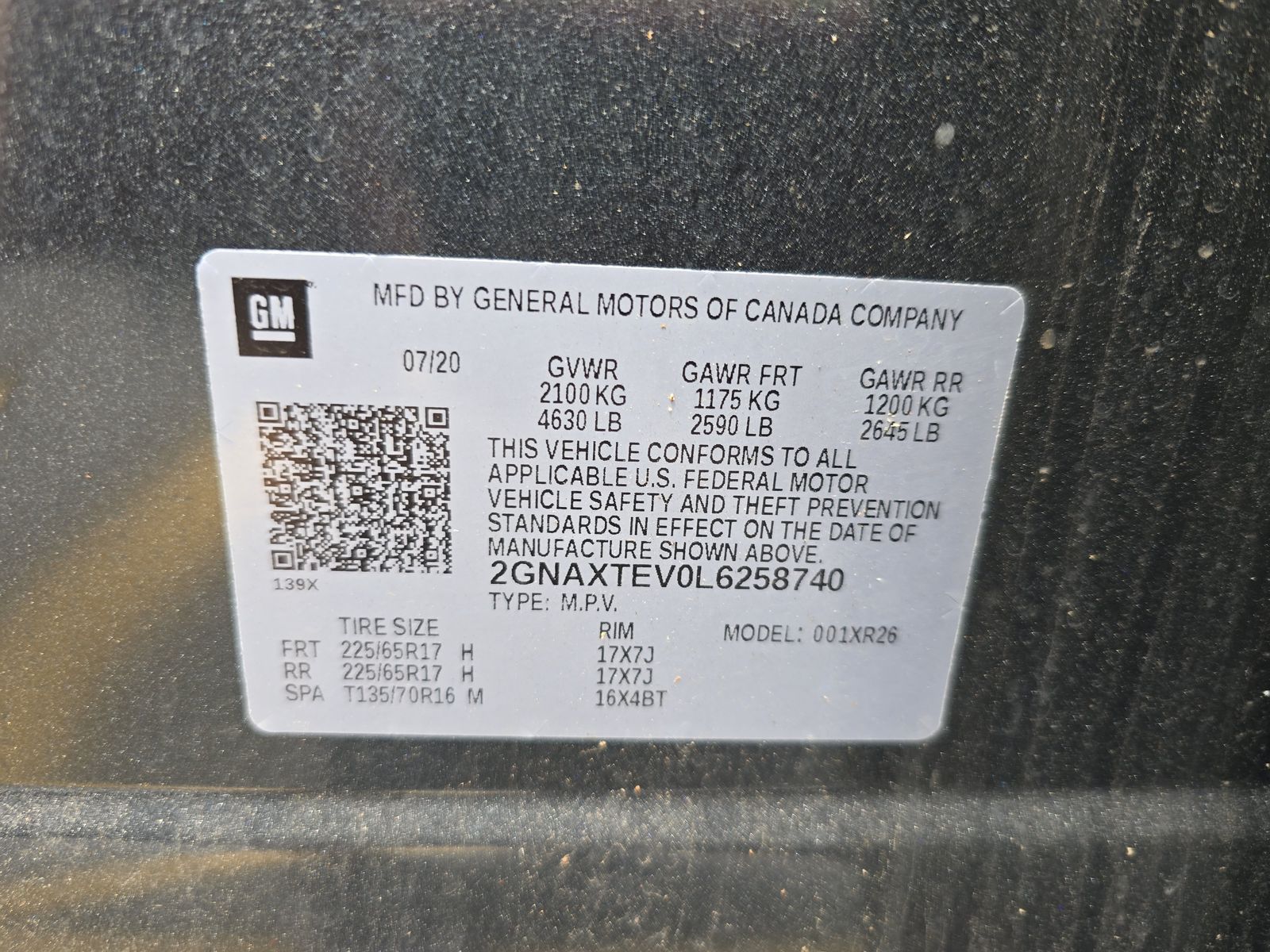 2020 Chevrolet Equinox LT AWD